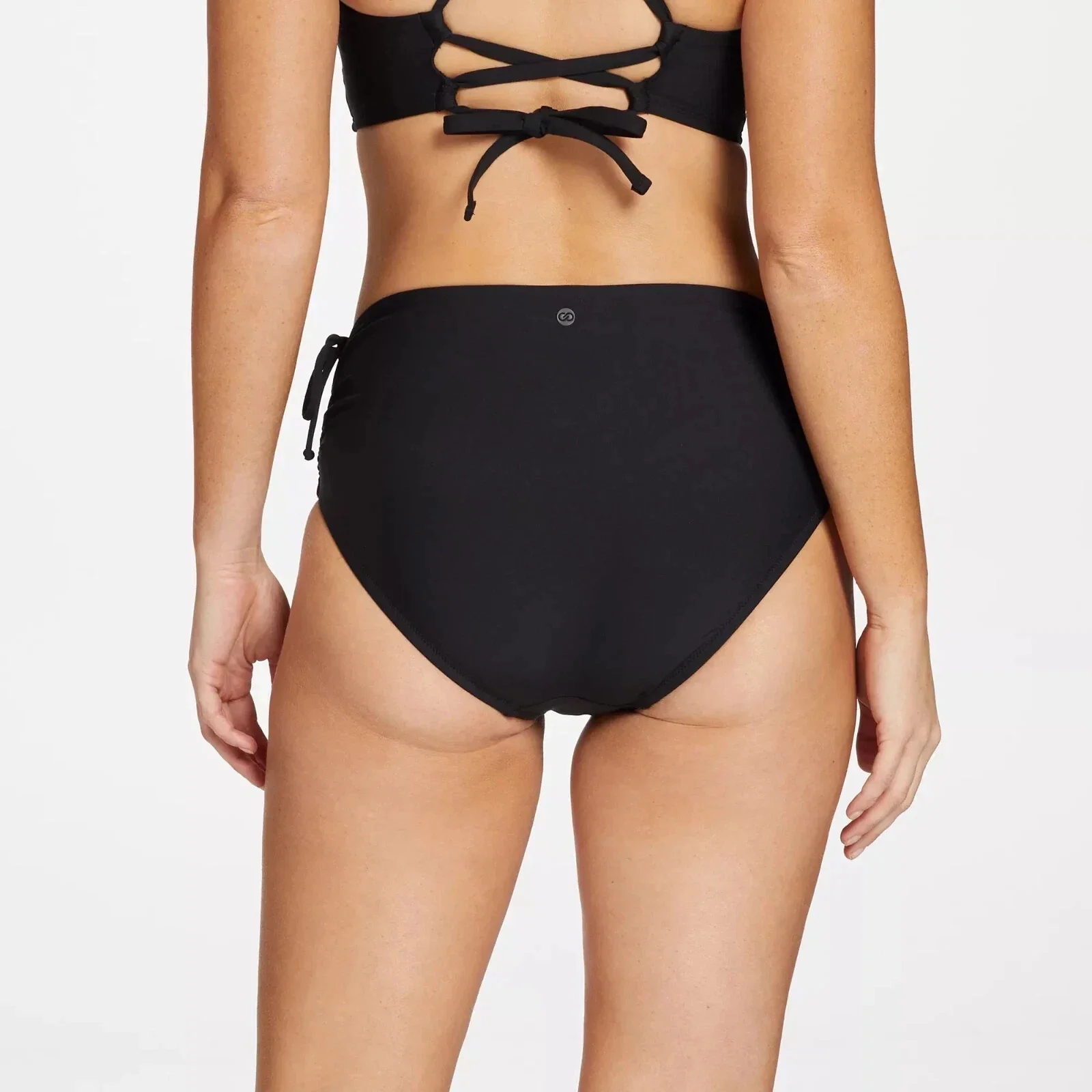 CALIA Bikini Bottom Women's Pure Black Side Ruched Beach Swimwear DSGL445 - Image 4