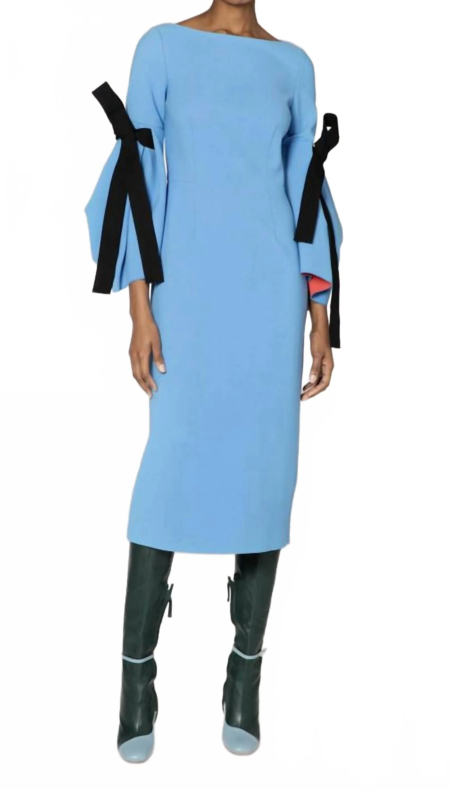 Calispi Crepe Dress In Cielo