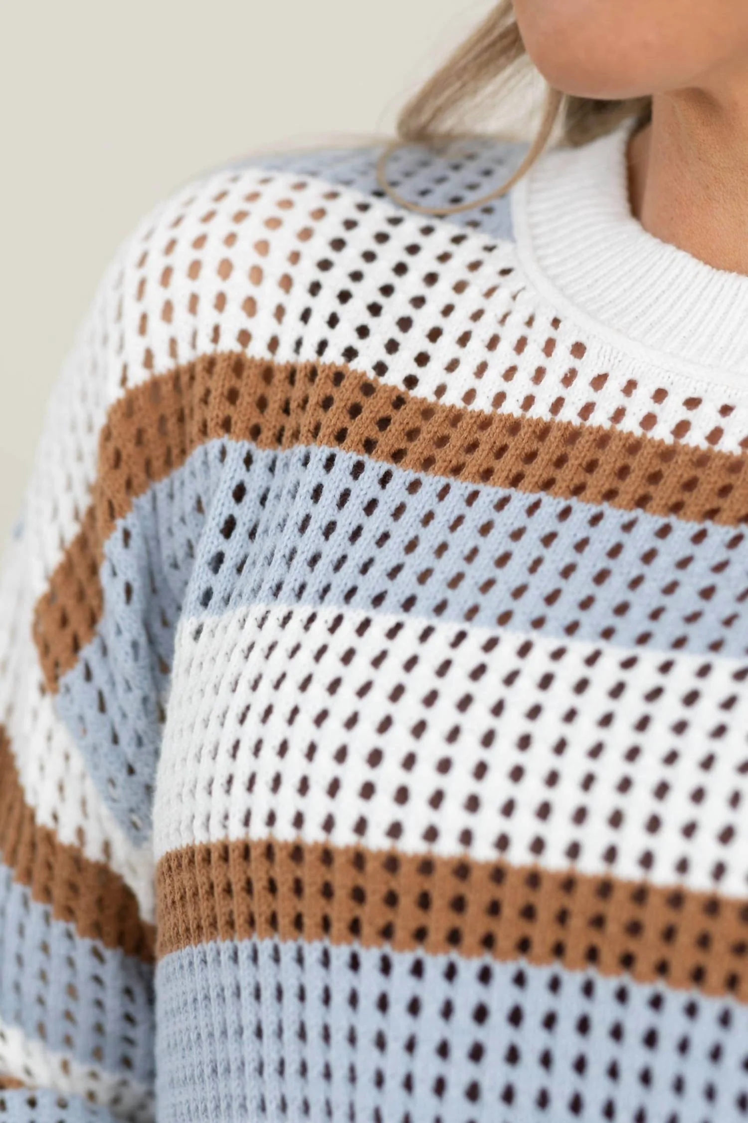 Calla Lily Sweater In Blue Rust Combo - Image 4