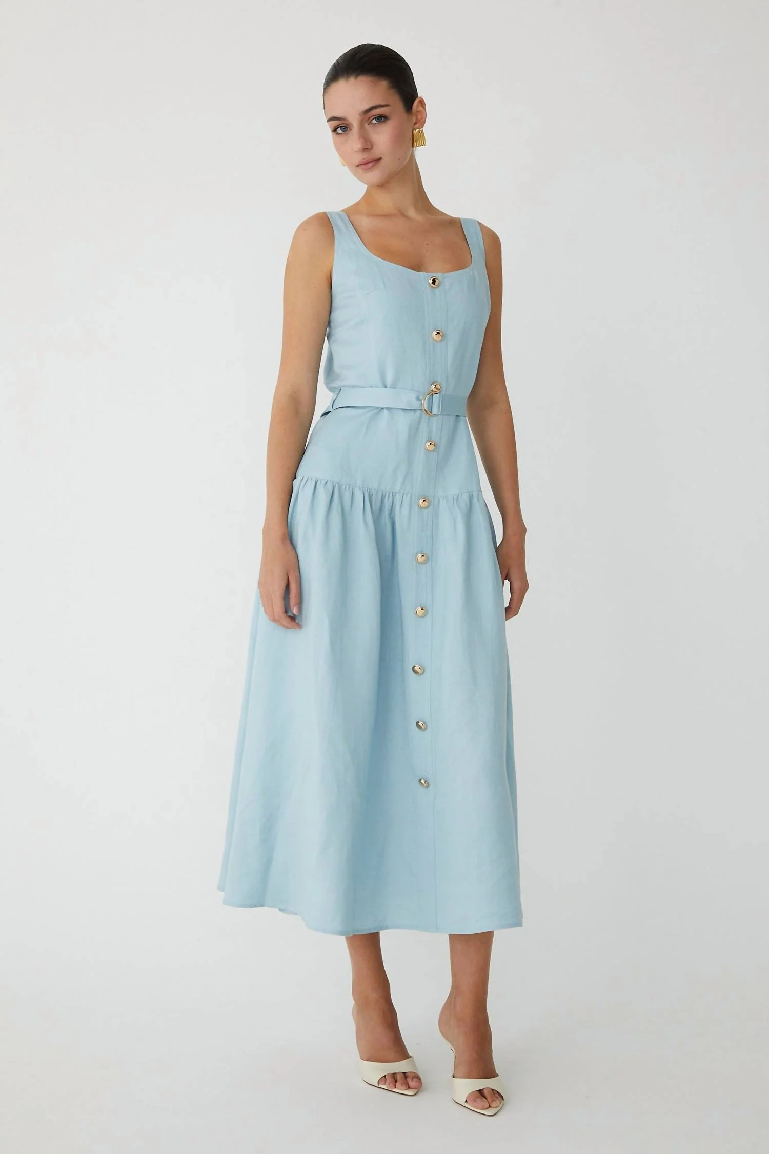 Callan Dress In Sky Blue - Image 2