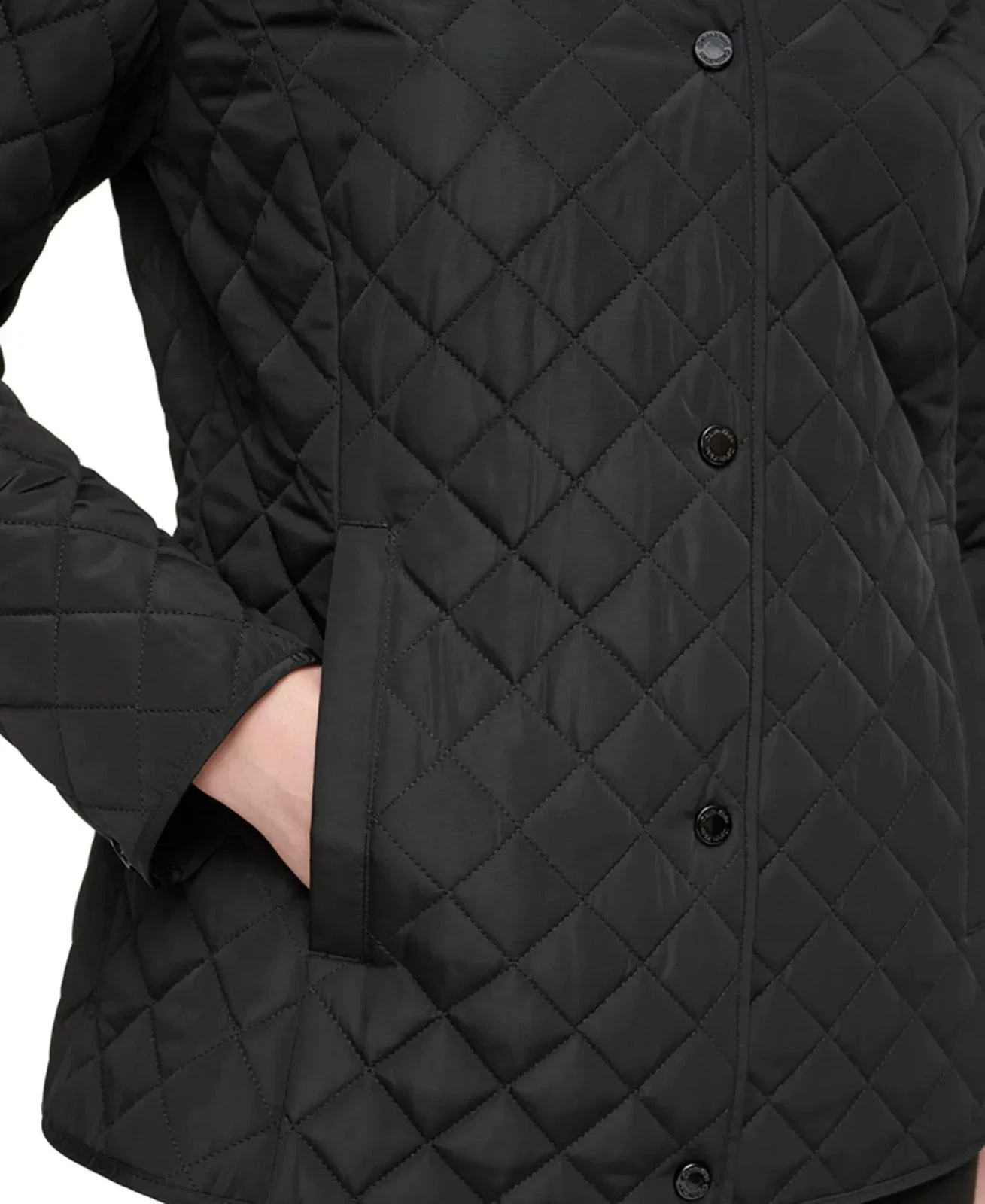 Calvin Klein CW322574 Coat Women's Black Long Sleeve Quilted DDR3170 - Image 4