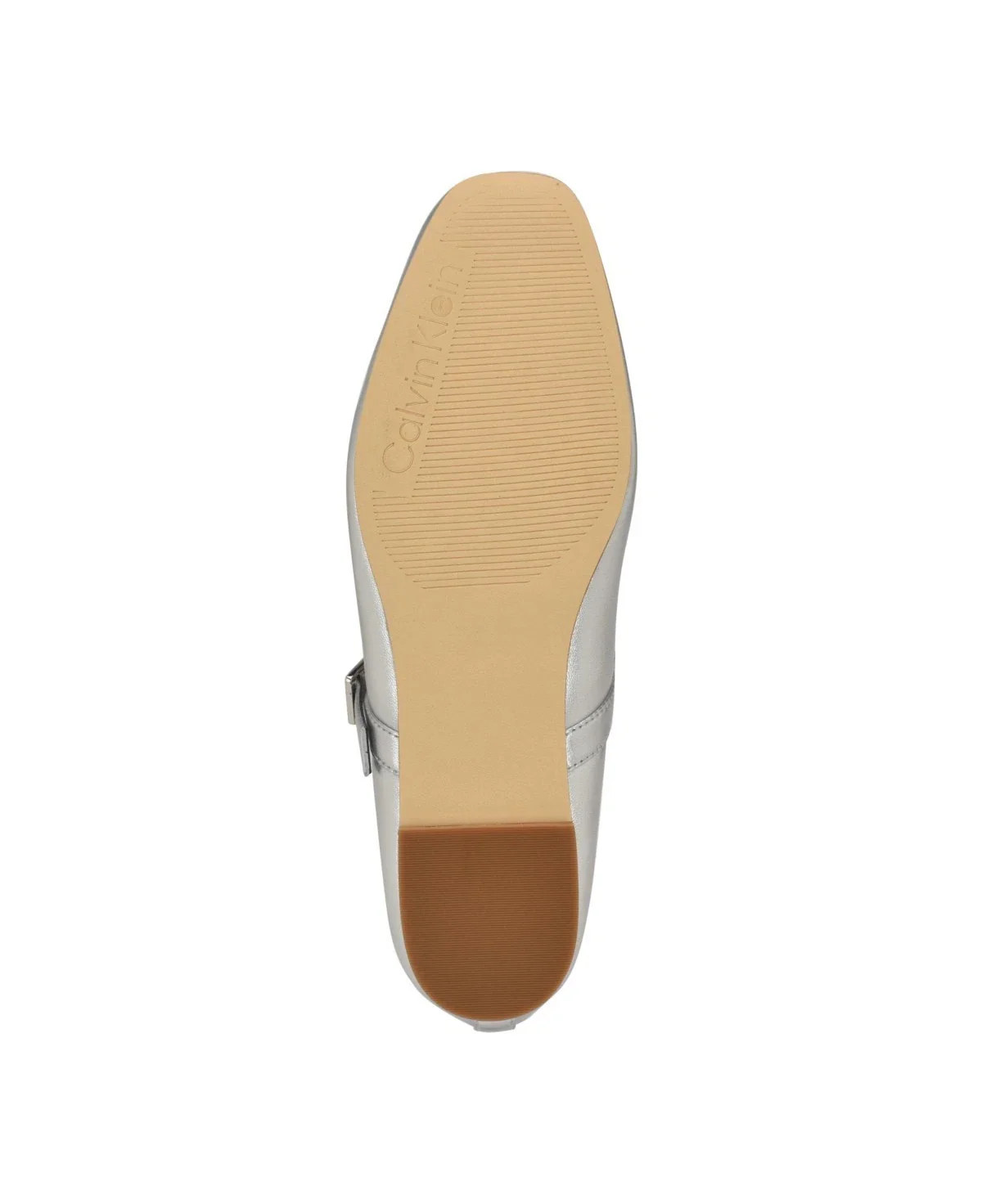 Calvin Klein Greto LZ000203 Flats Women's Silver Leather Mary Jane HTAT909 - Image 4