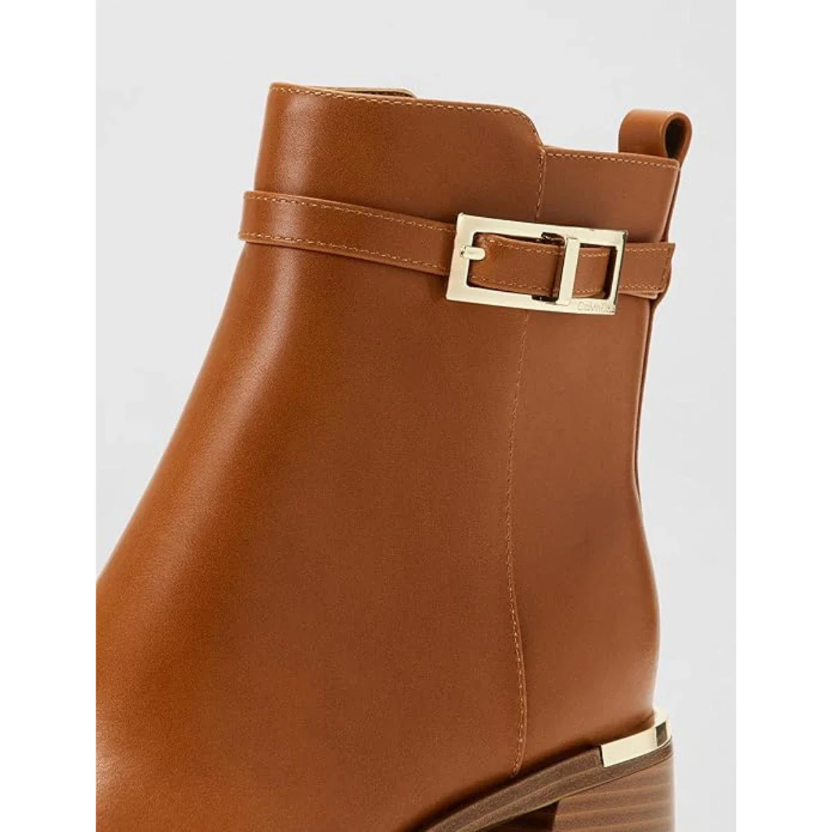 Calvin Klein Jallis Boots Womens Brown Side Zip Almond Toe Bootie RHS8269 - Image 5