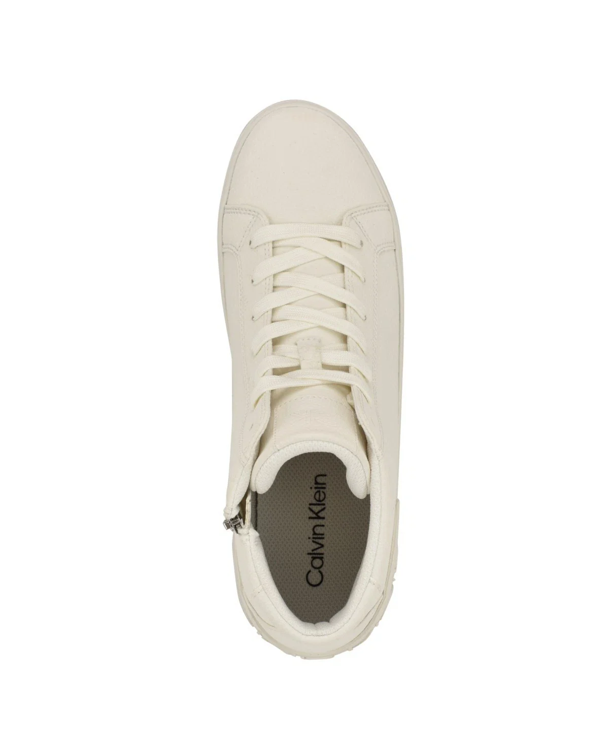 Calvin Klein Rexon Sneakers Mens 10.5M Ivory Faux Leather High Top Shoes HTAT908 - Image 3