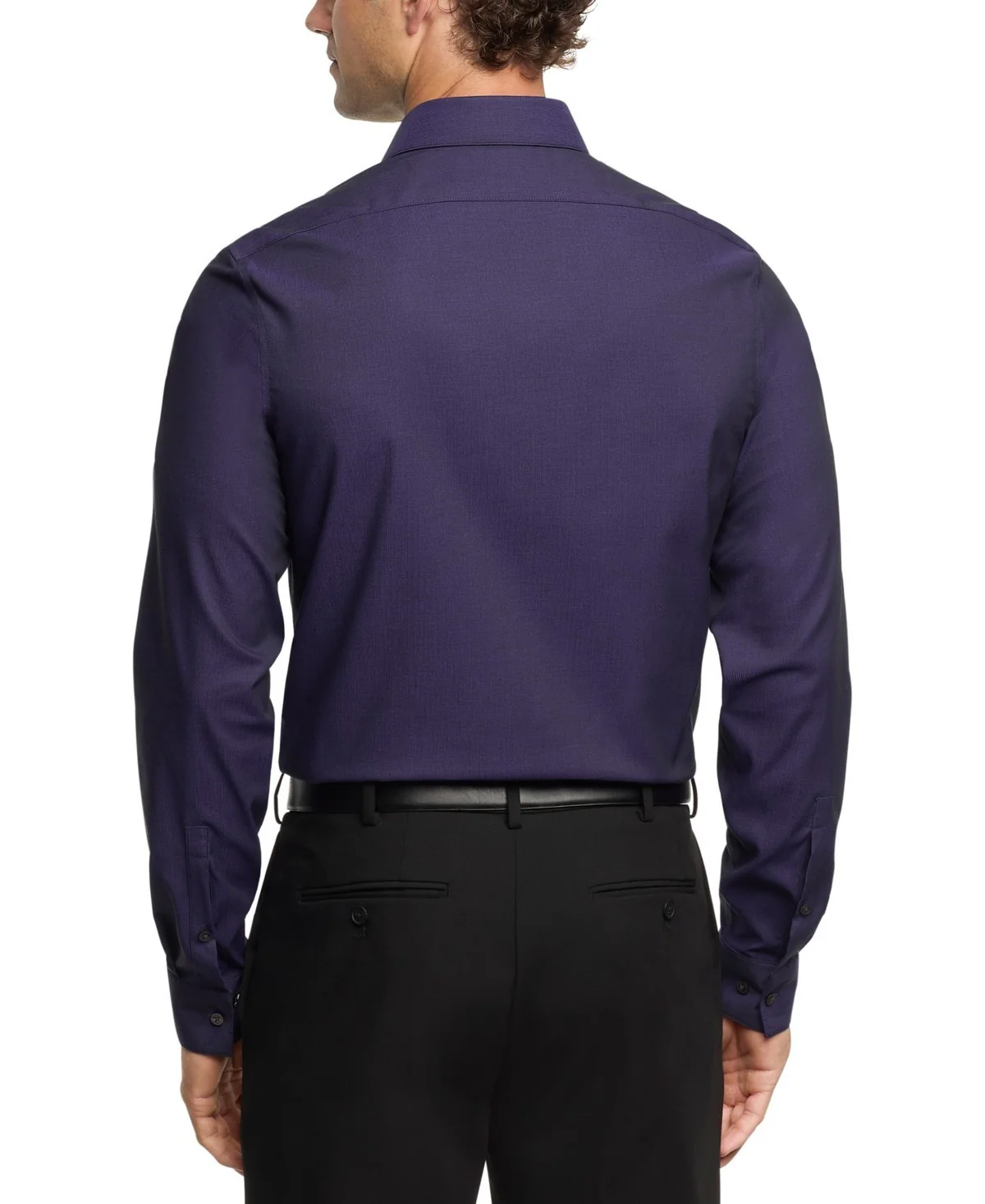 Calvin Klein Steel Pincord Dress Shirt Mens Purple Slim Fit FTS310 - Image 2