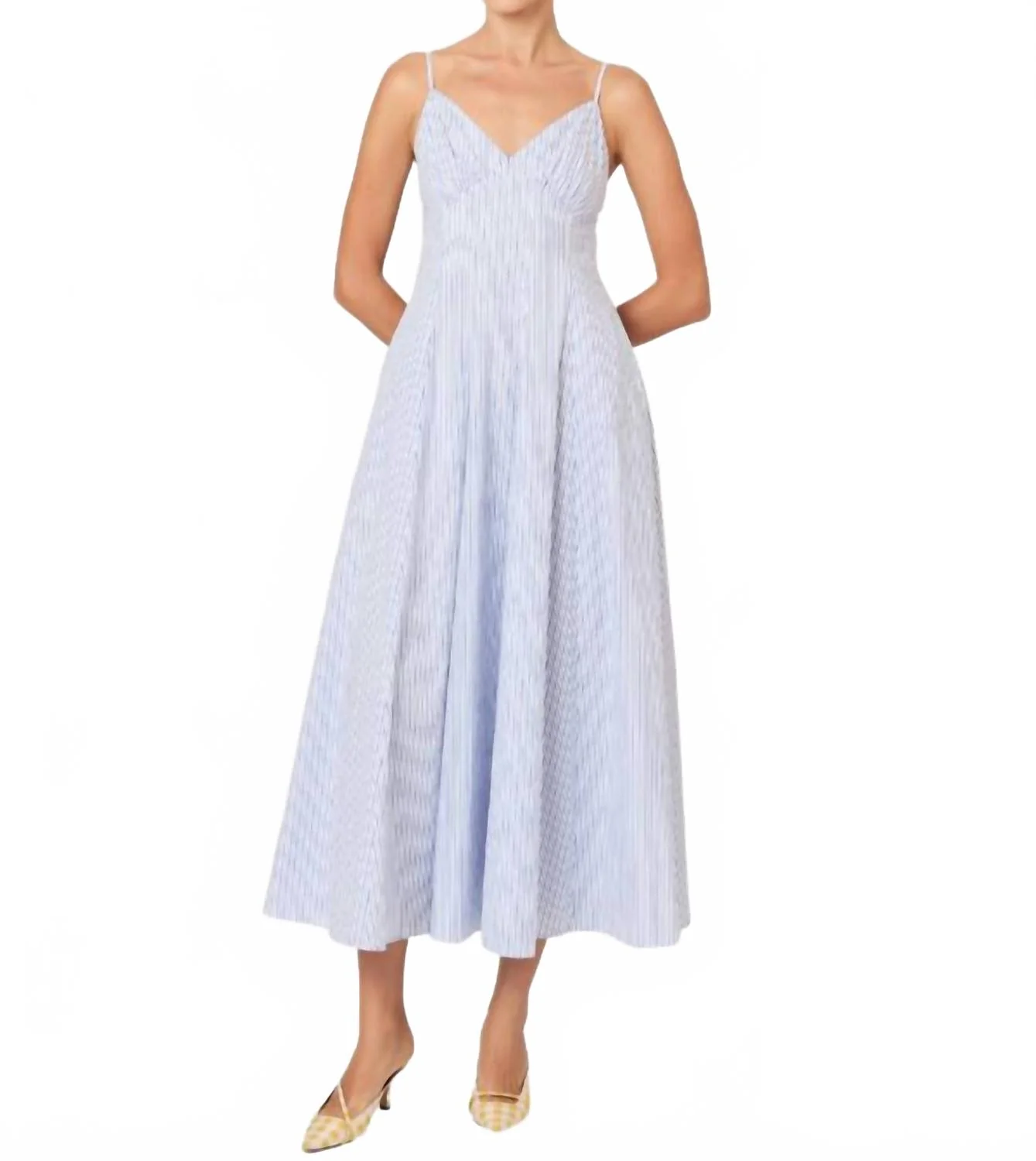 Cami Maxi Dress In Blue Stripe