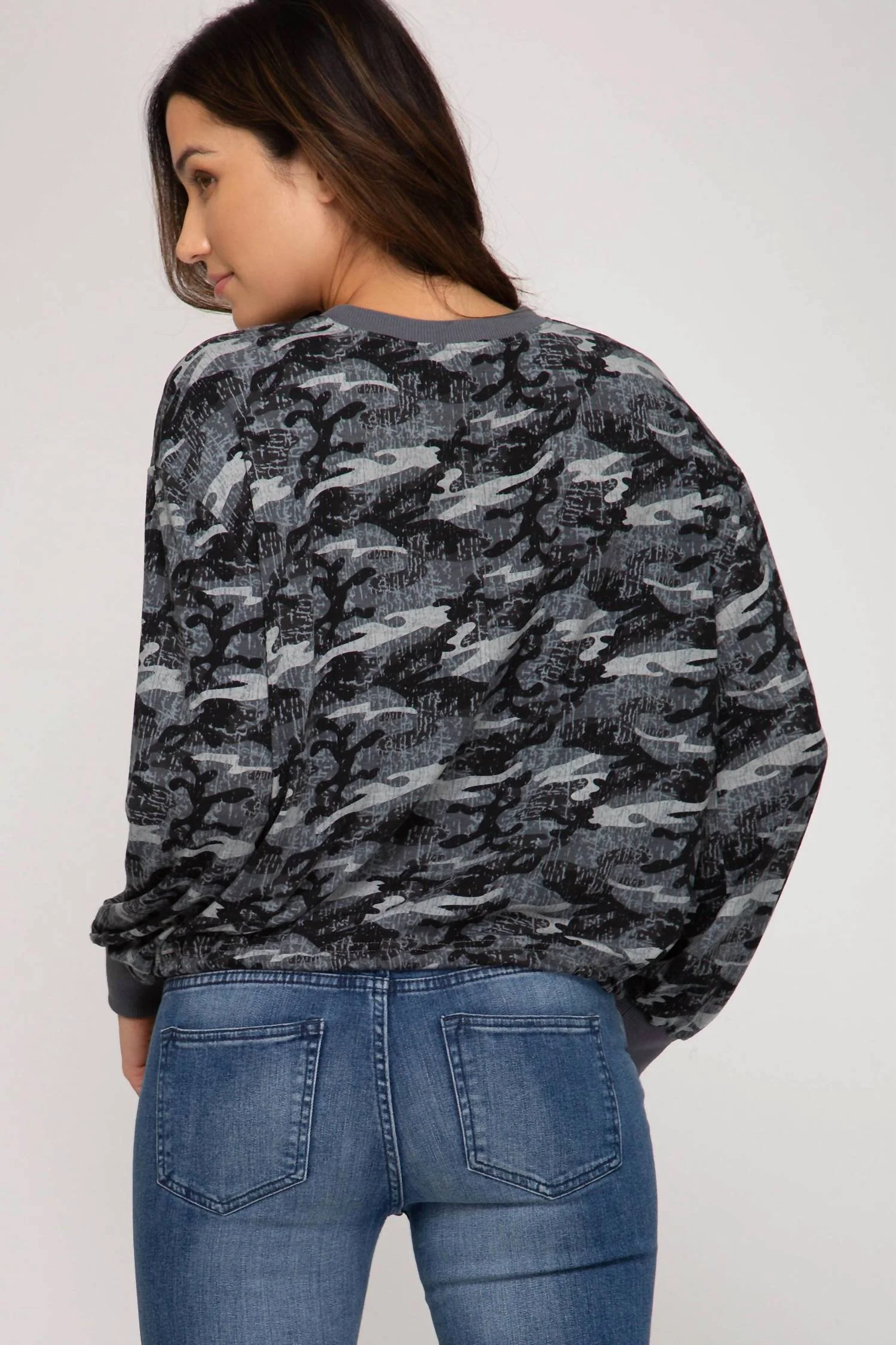 Camo Print Pullover Top - Image 3
