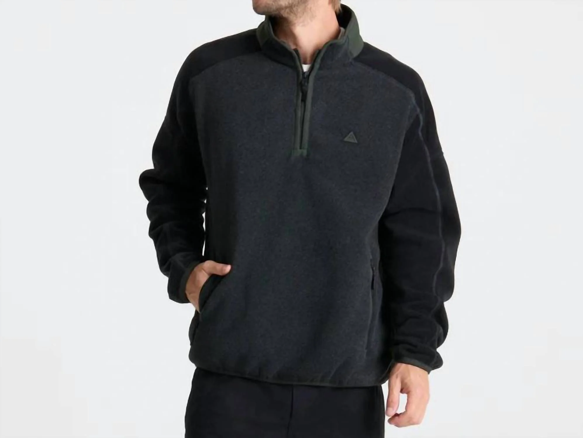 Campover Fleece Mock Neck Jacket In Onyx