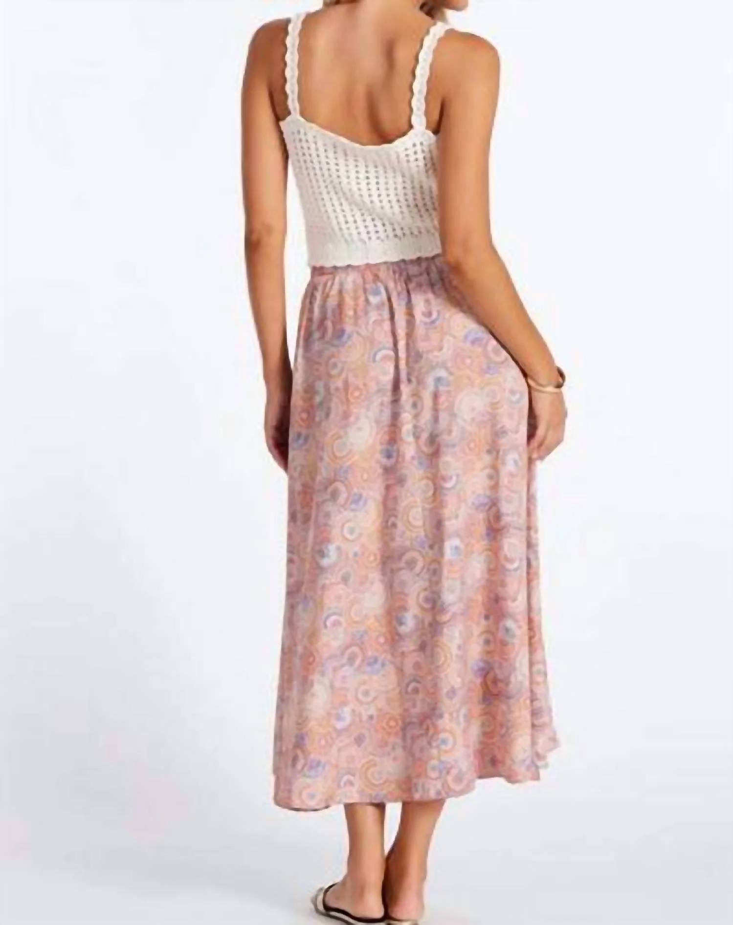 Camryn Summer Maxi Skirt In Coral - Image 2