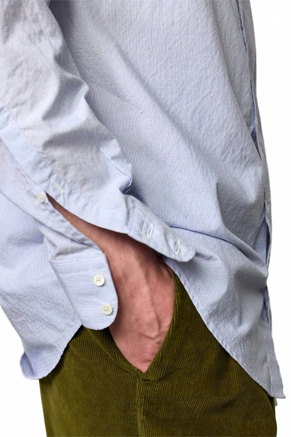 Canary Classic Button Down Shirt In Azzuro - Image 3