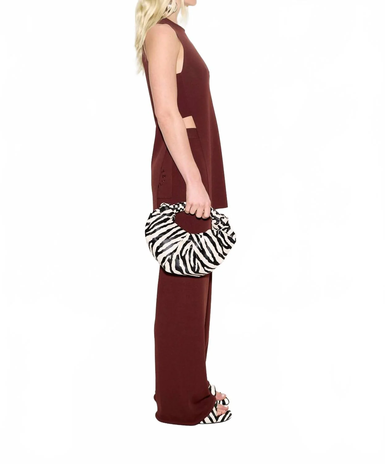 Canoga Sleeveless Knit Top In Choco Brown - Image 3