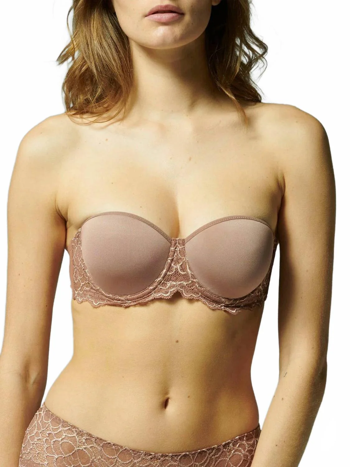 Caresse Strapless Bra In Brun Coco