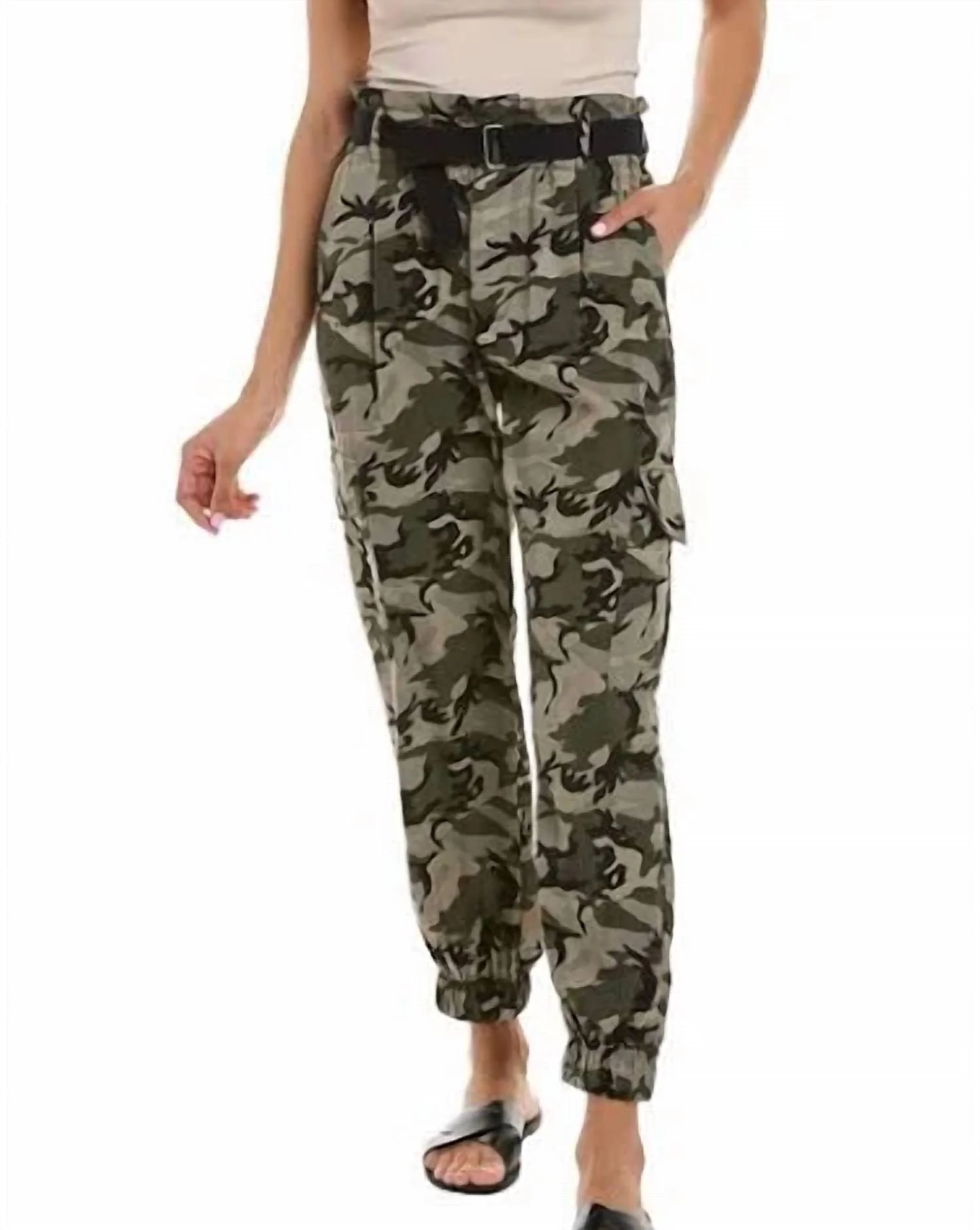 Cargo Jogger Pants In Camo