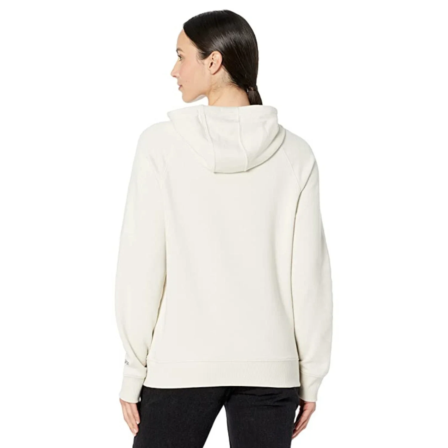 Carhartt Force Hoodie Women Beige Graphic Print Relaxed Fit Lightweight JZZ56 - Image 2