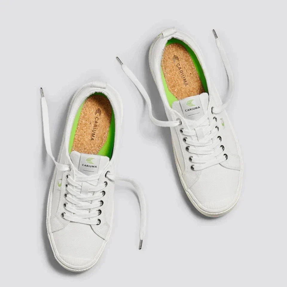Cariuma OCA Low Sneakers Women's Off-White Canvas Comfort Shoes HAWK1052 - Image 3