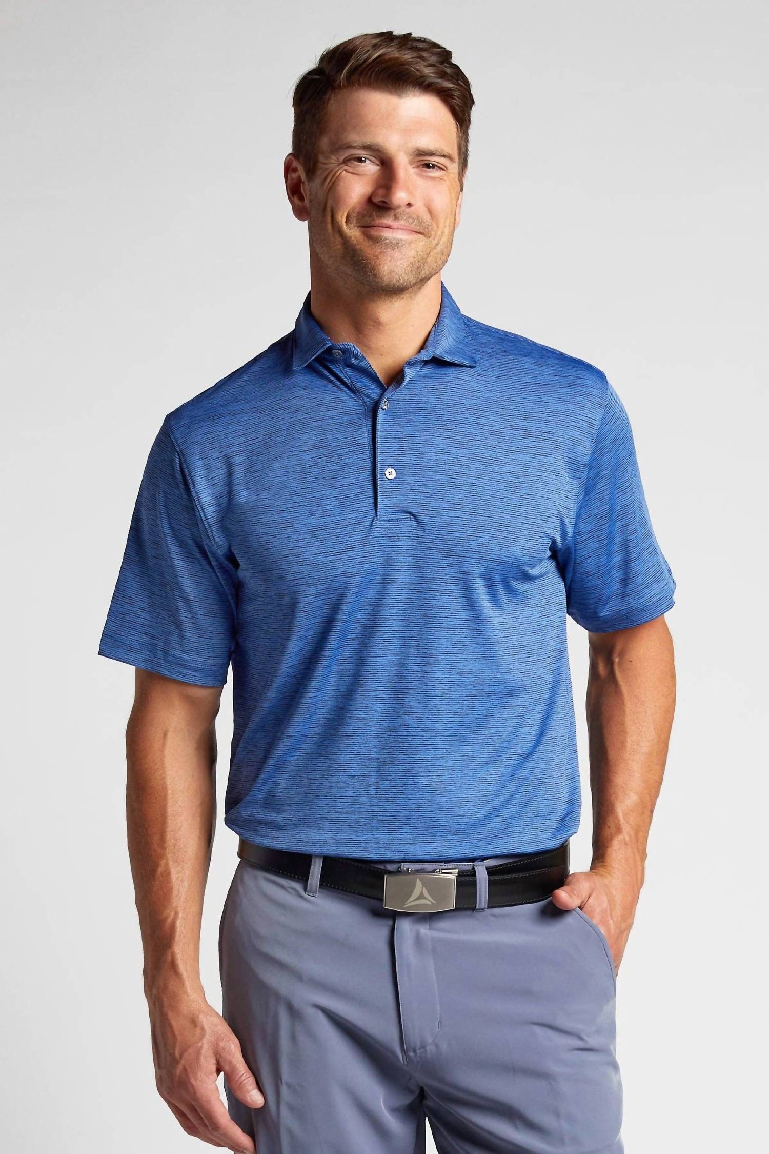 Carlton Performance Polo In Indigo - Image 3