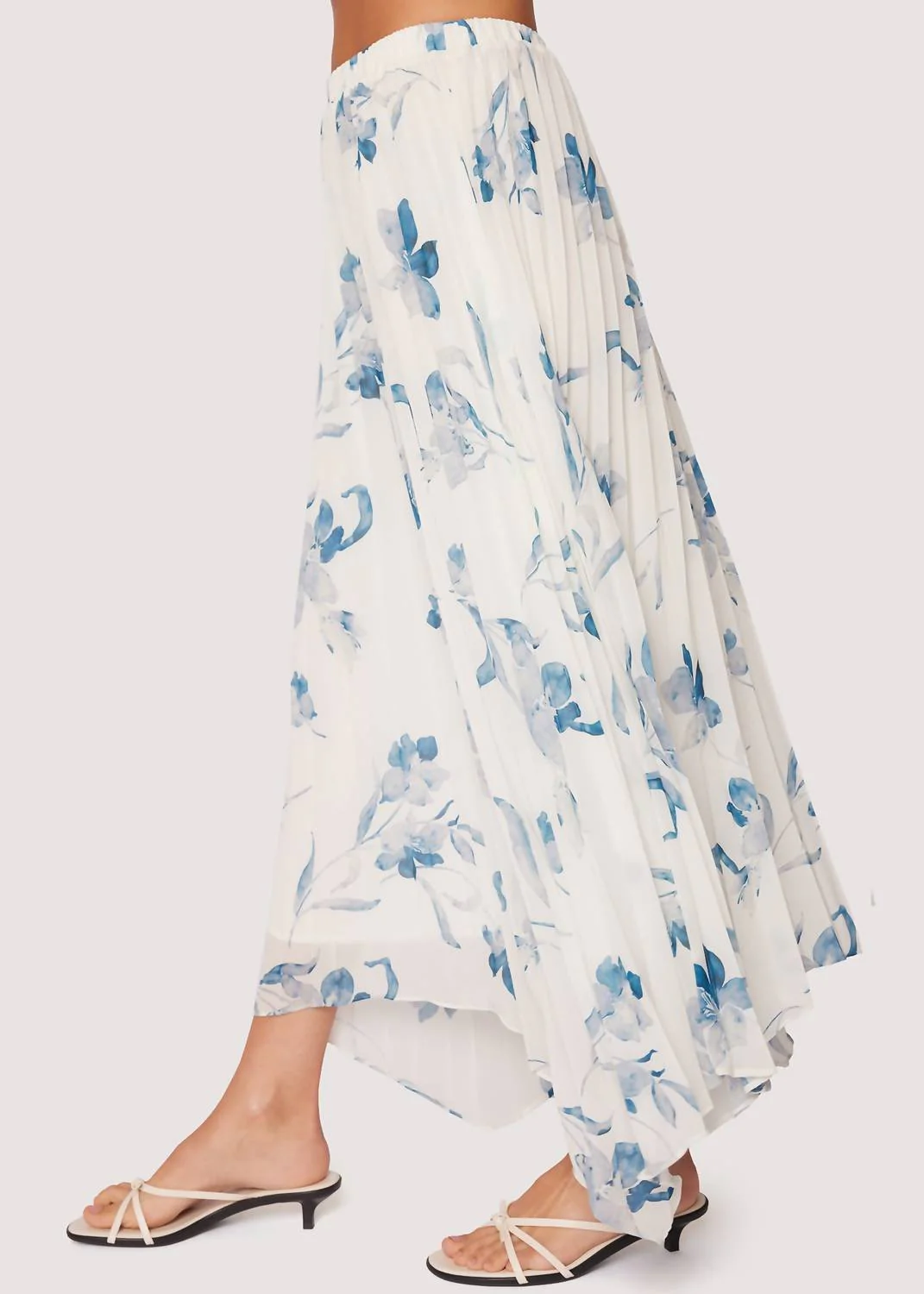 Carolina Garden Maxi Skirt In Off White/blue - Image 2