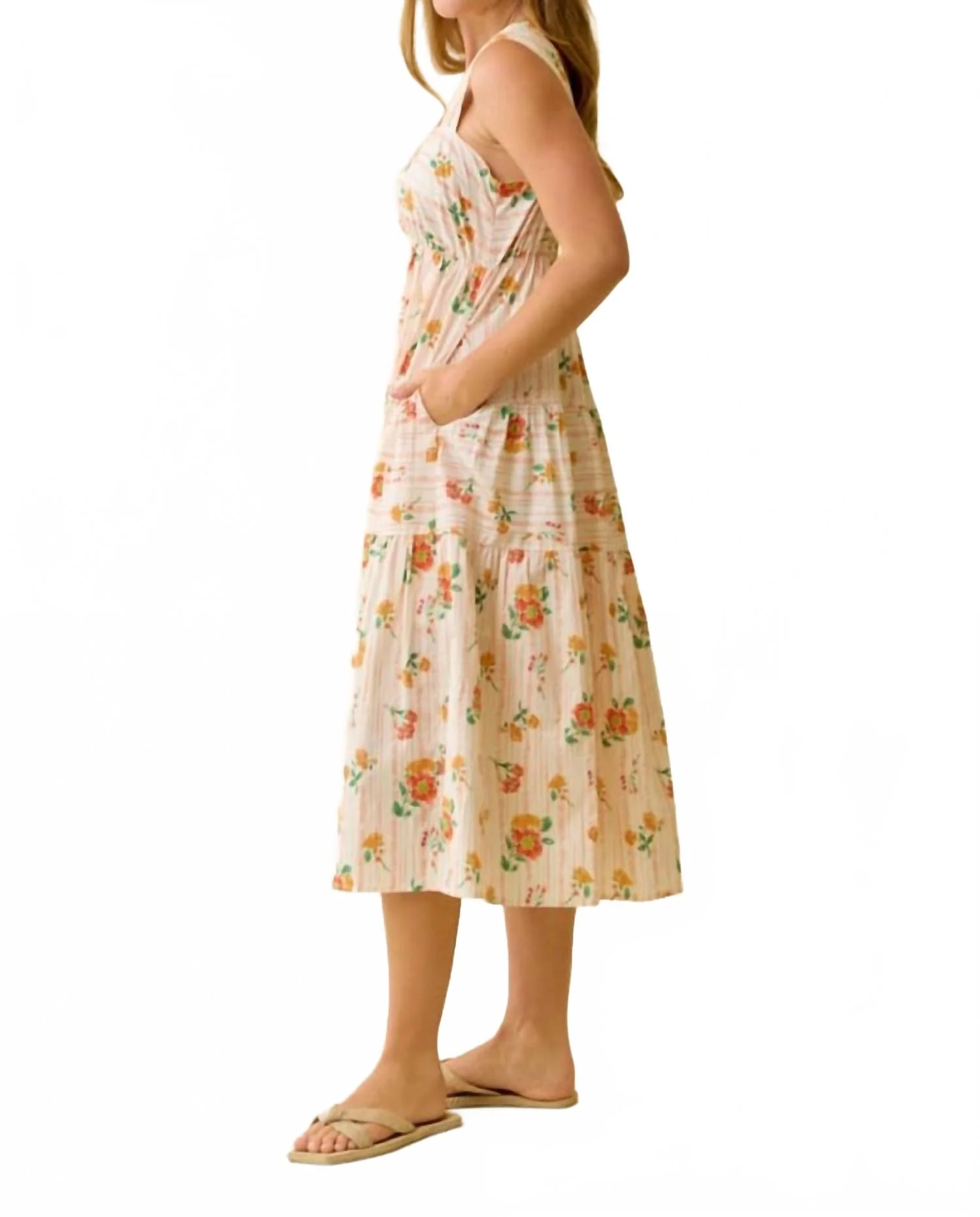 Castana Dress In Orange - Image 2