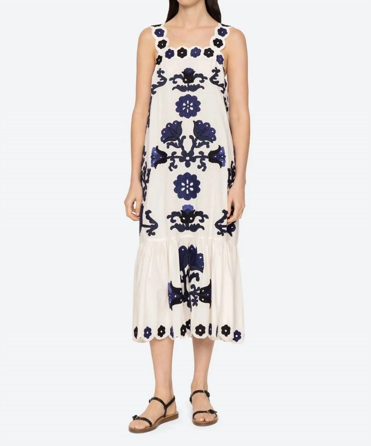 Catrine Midi Dress In Blue