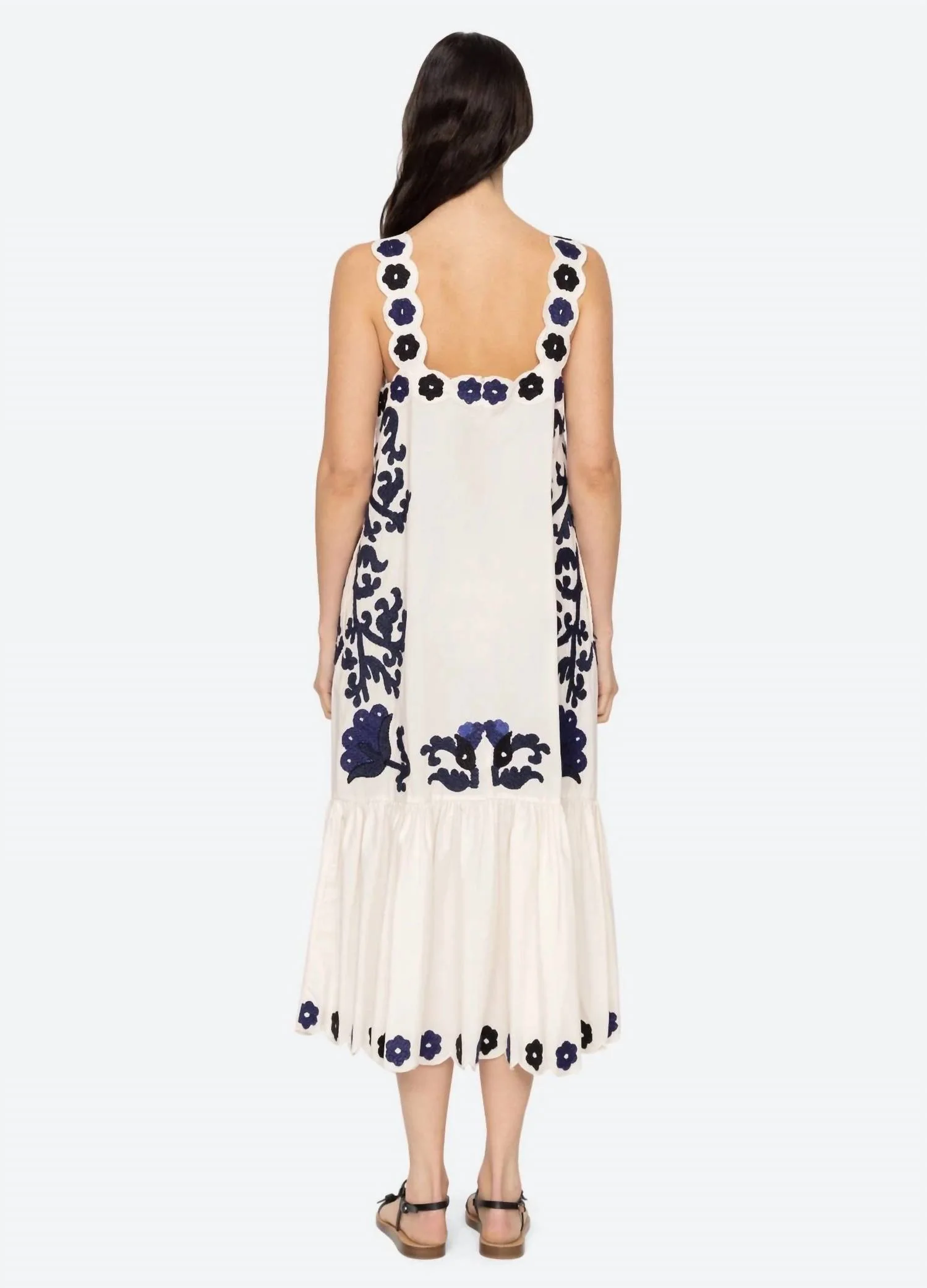 Catrine Midi Dress In Blue - Image 2