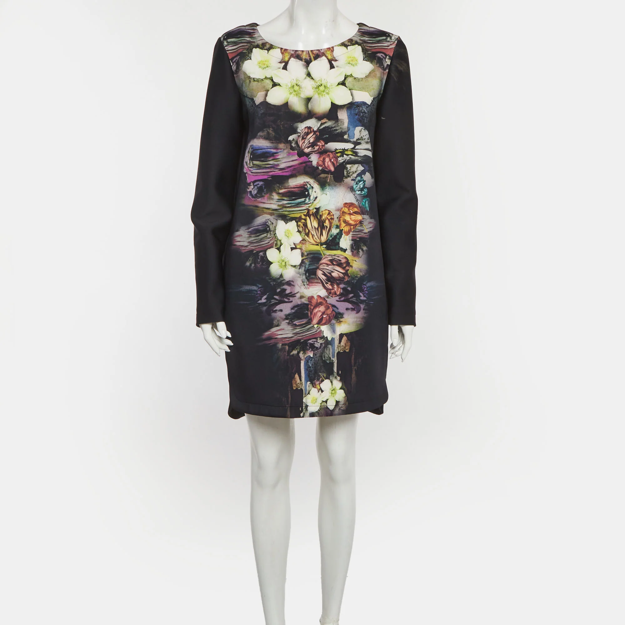 Cavalli Class Black Printed Neoprene Shift Dress - Image 2