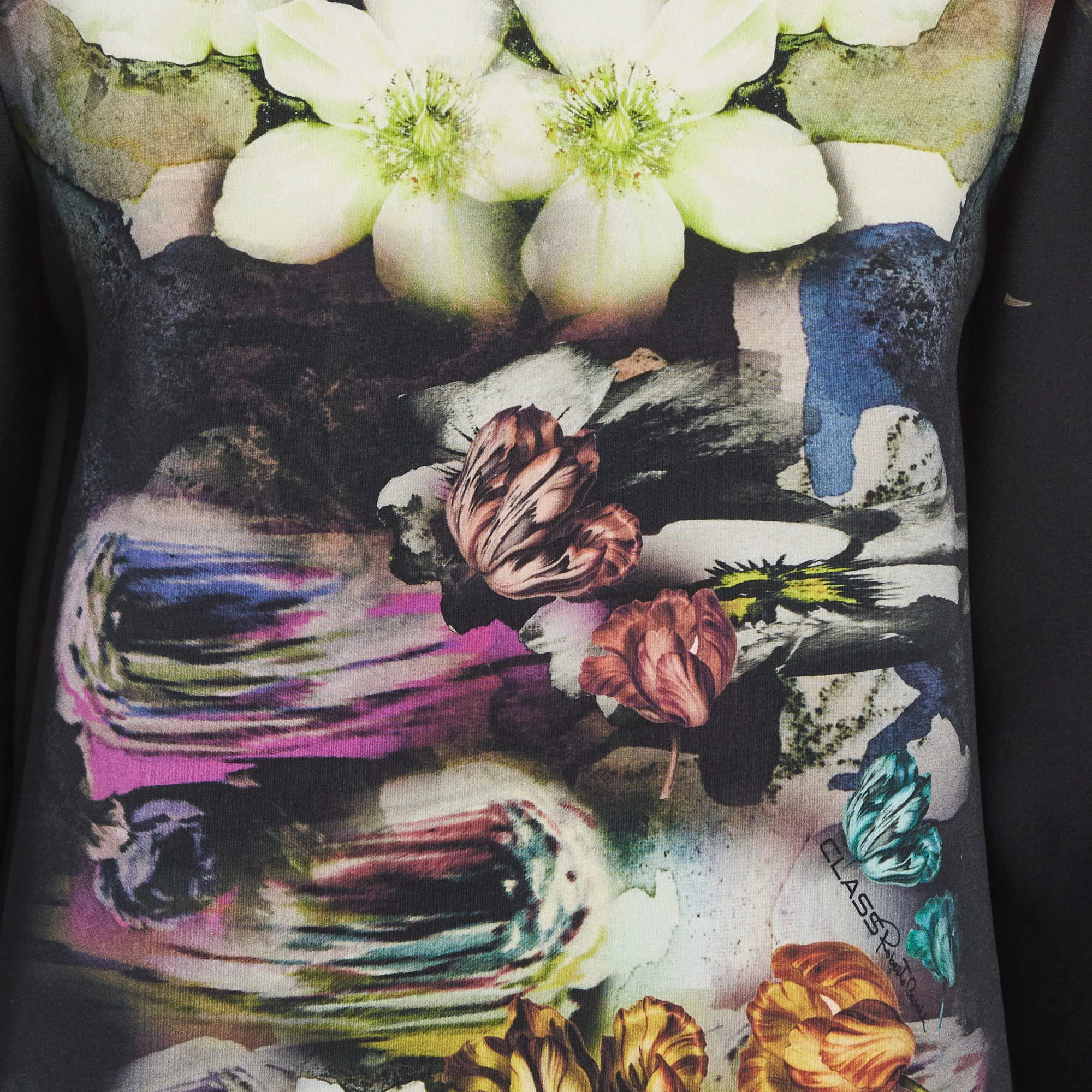 Cavalli Class Black Printed Neoprene Shift Dress - Image 4