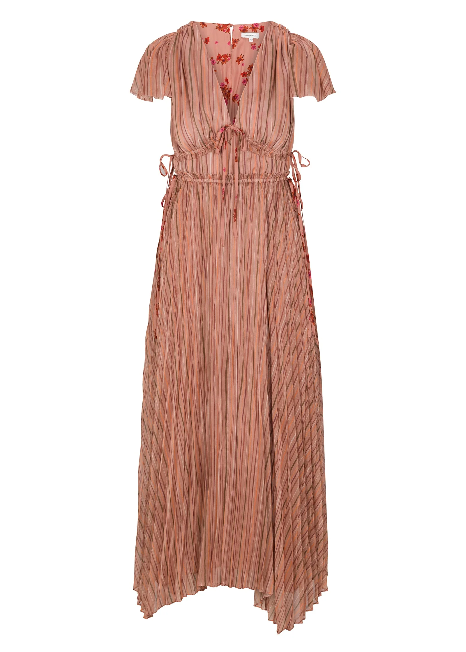 Celeste Stripe Pleated Dress - Image 6