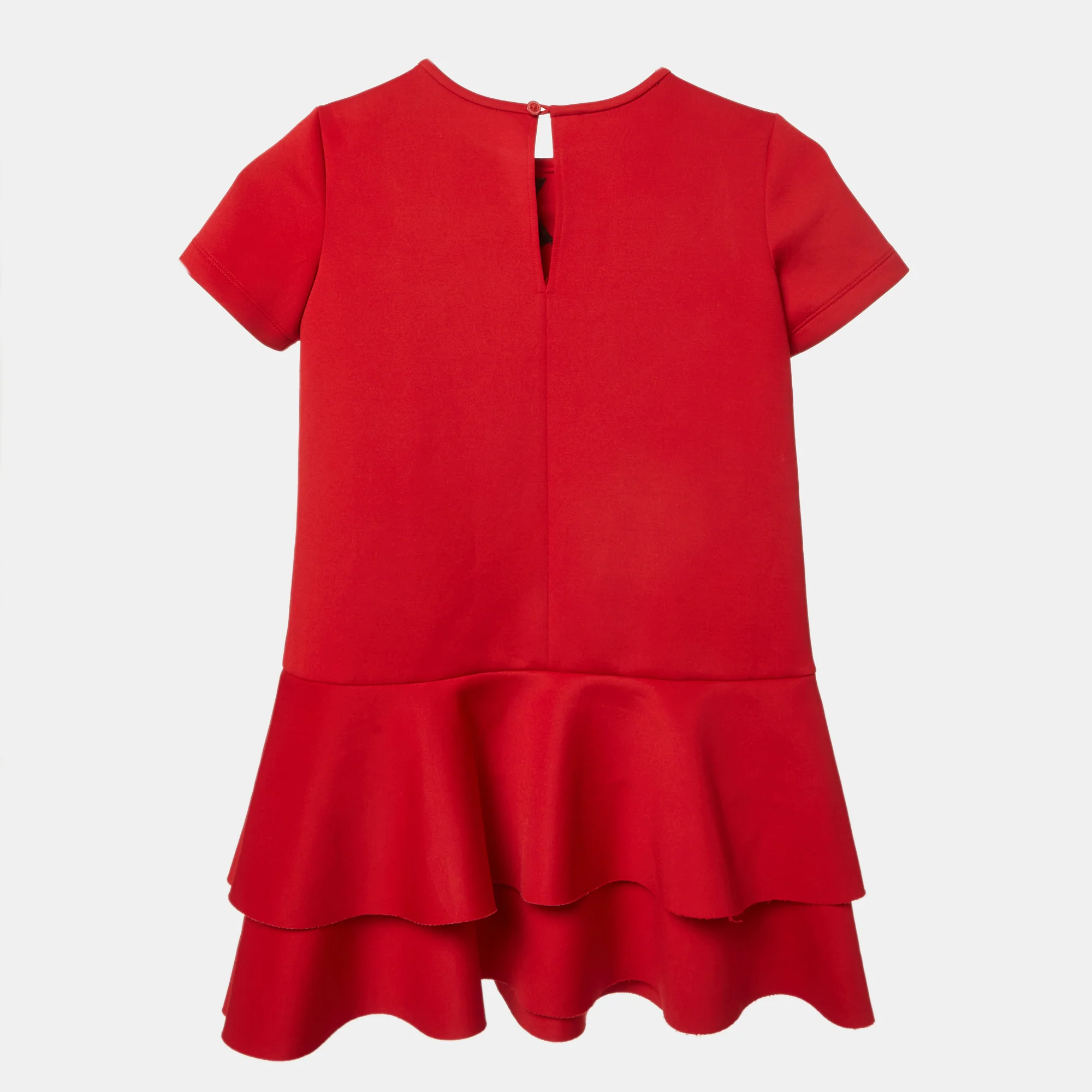 Ch Carolina Herrera Red Neoprene Sequin Mini Dress - Image 2