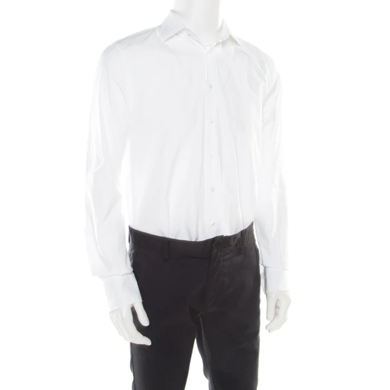 Ch Carolina Herrera White Cotton Long Sleeve Button Front Shirt - Image 2