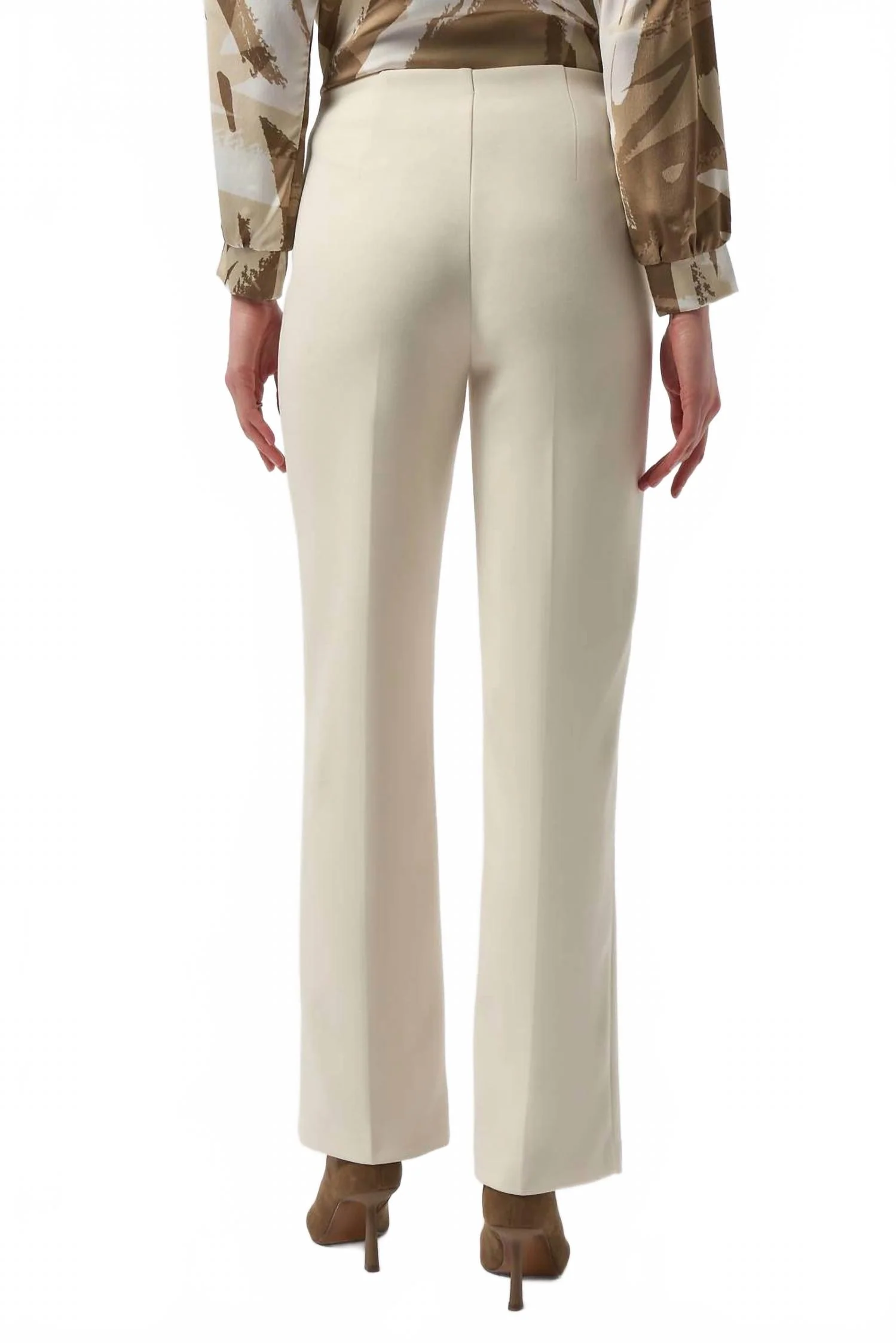 Chain Detail Pull On Straight Leg Pants In Birch - Image 2