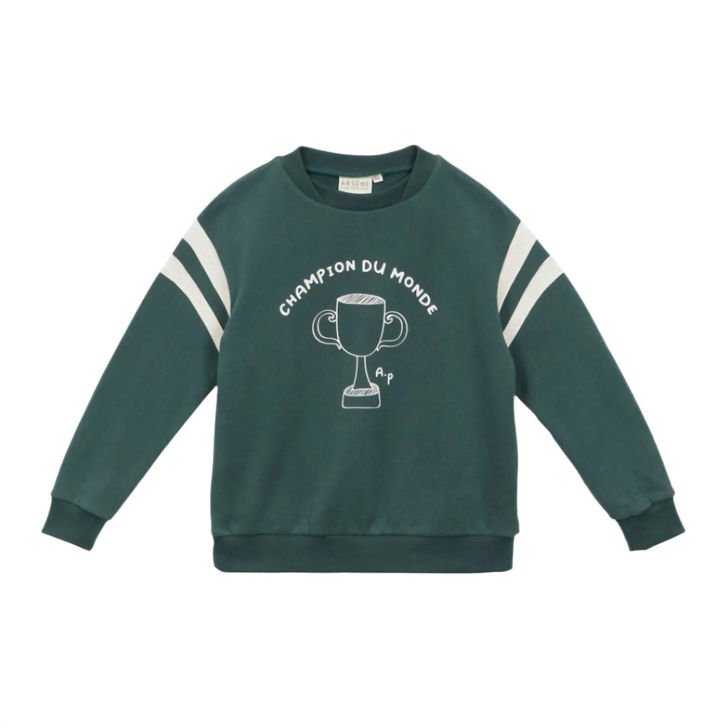 Champion Du Monde Sweatshirt Top In Green - Image 2