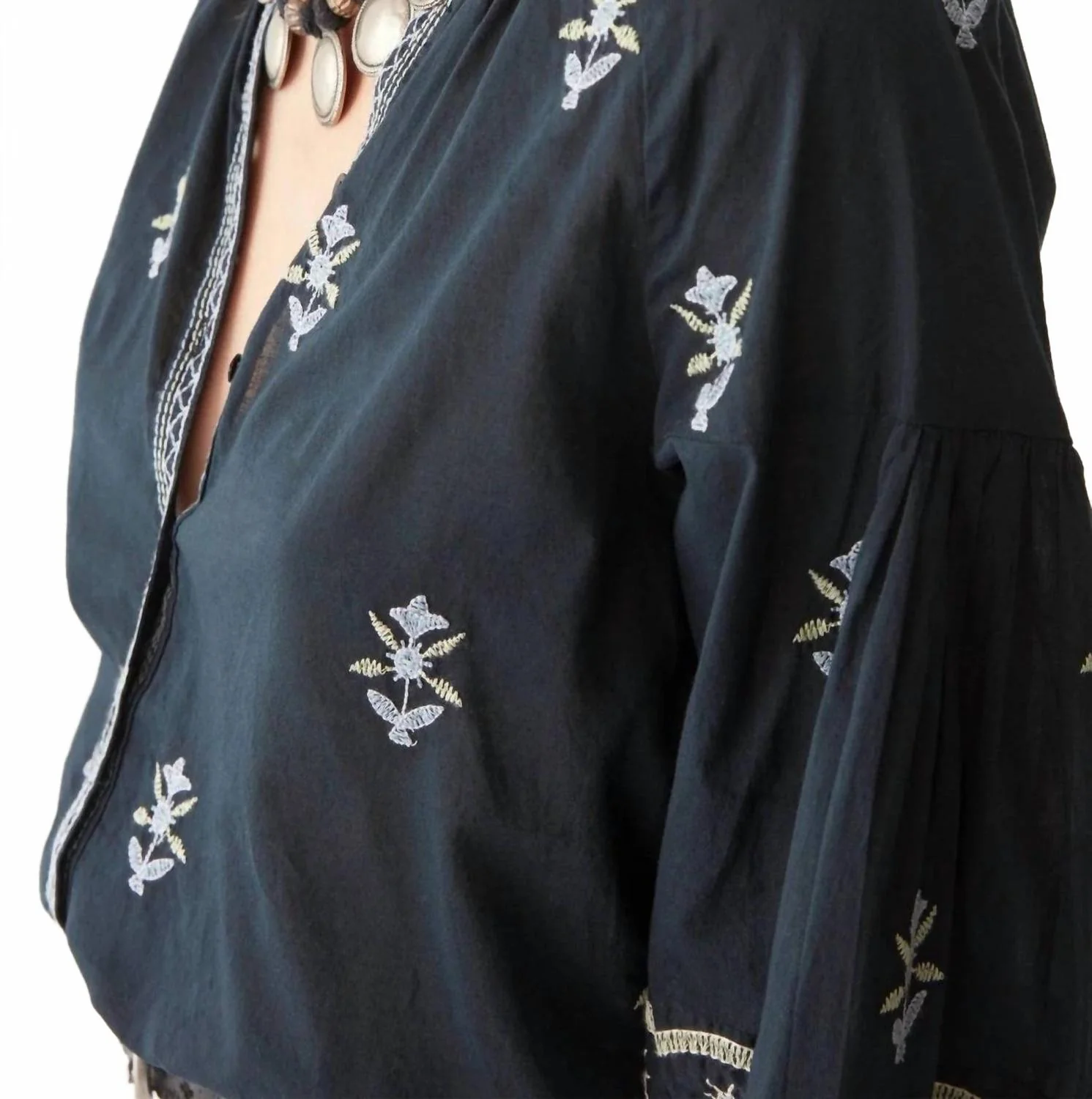 Chandra Billowy Sleeves Blouse In Midnight Wish - Image 3