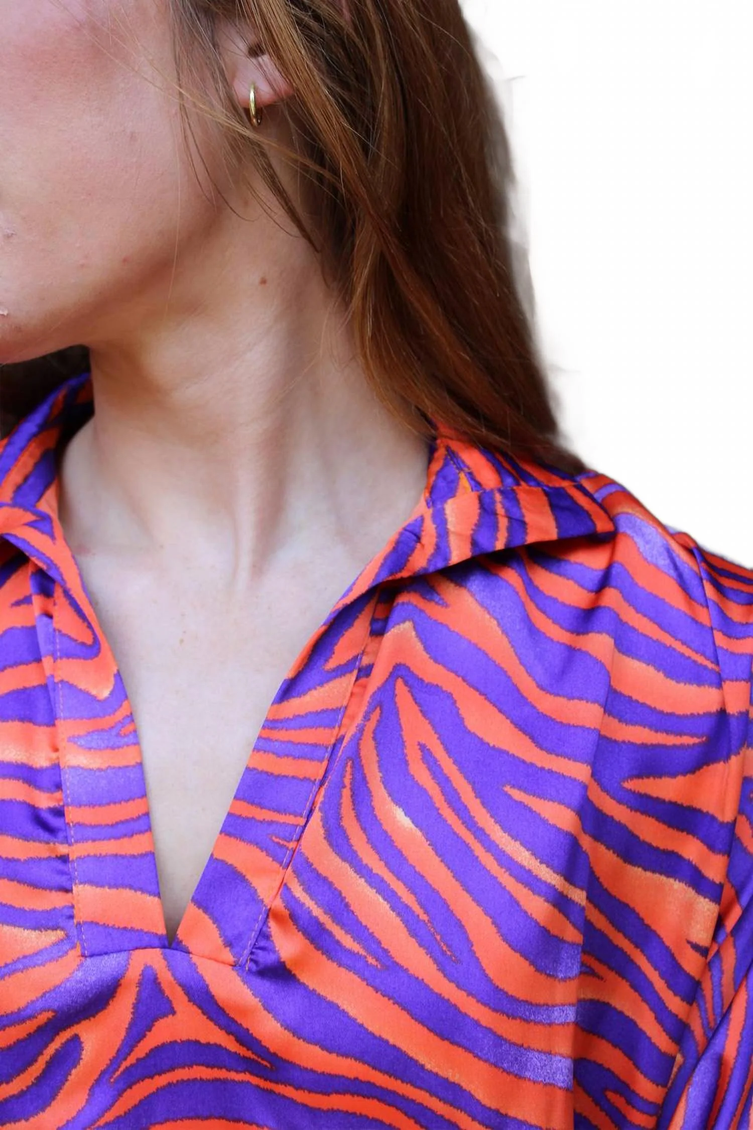 Charlotte Fight Tigers Mini Dress In Orange/purple - Image 2