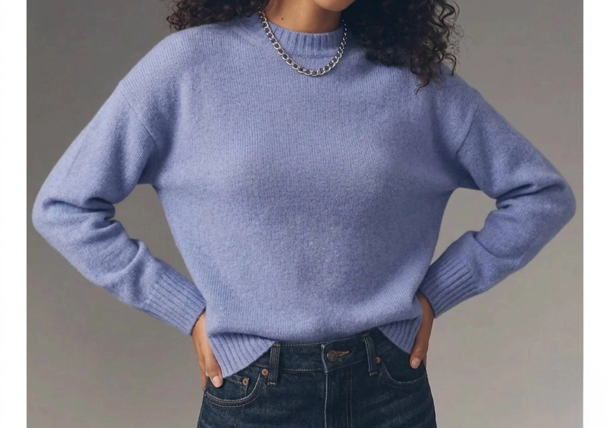 Charm Kritty Pullover Sweater In Blue - Image 3