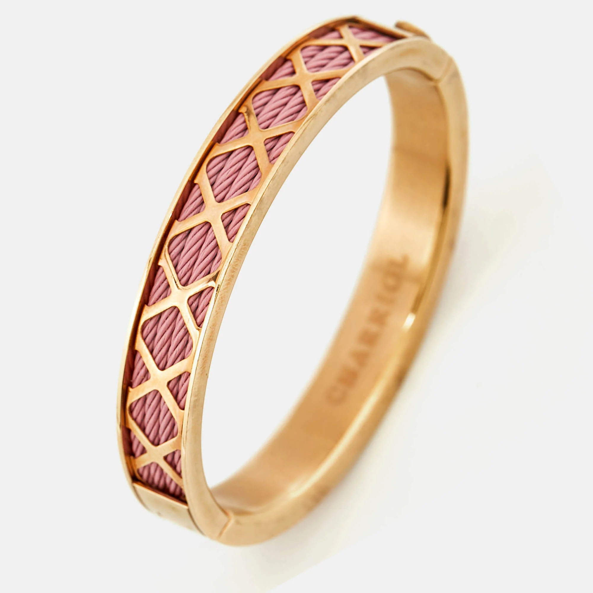 Charriol Forever Pvd Coated Steel Rose Gold Tone Bangle Bracelet - Image 2