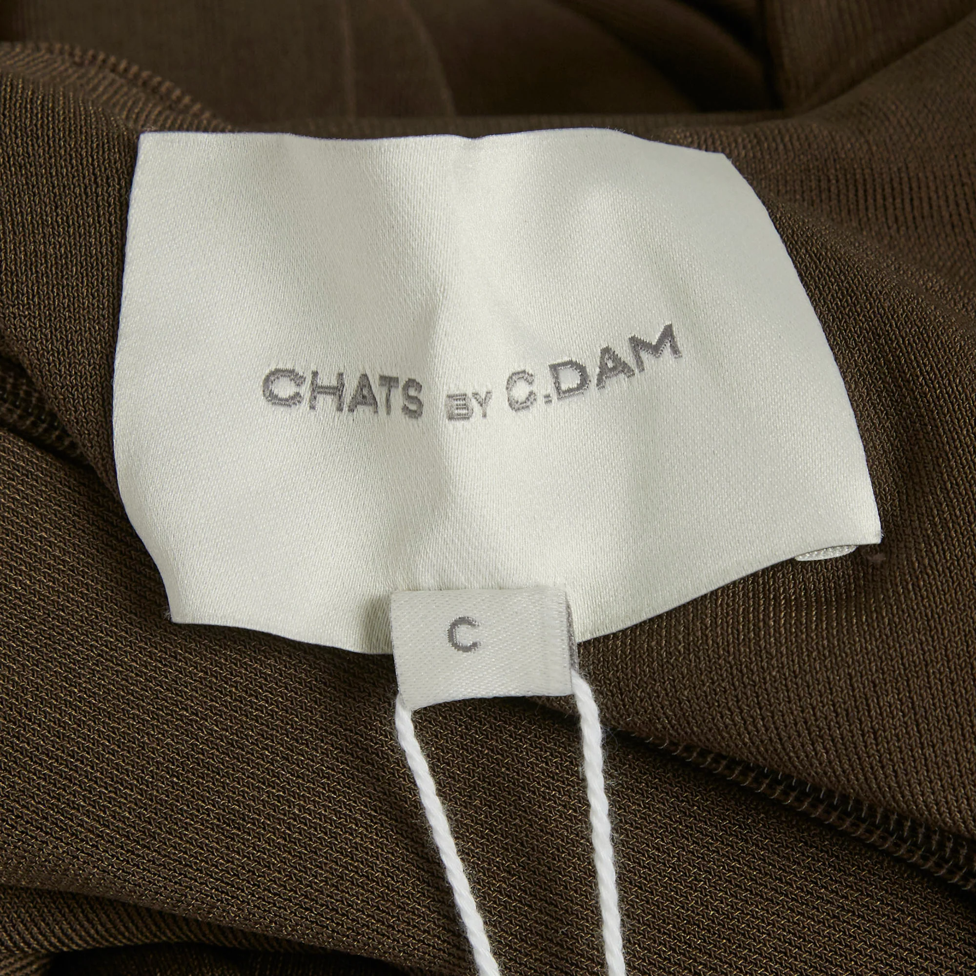 Chat By C.dam Brown Jersey Off-Shoulder Ruched Rosa Dress - Image 5