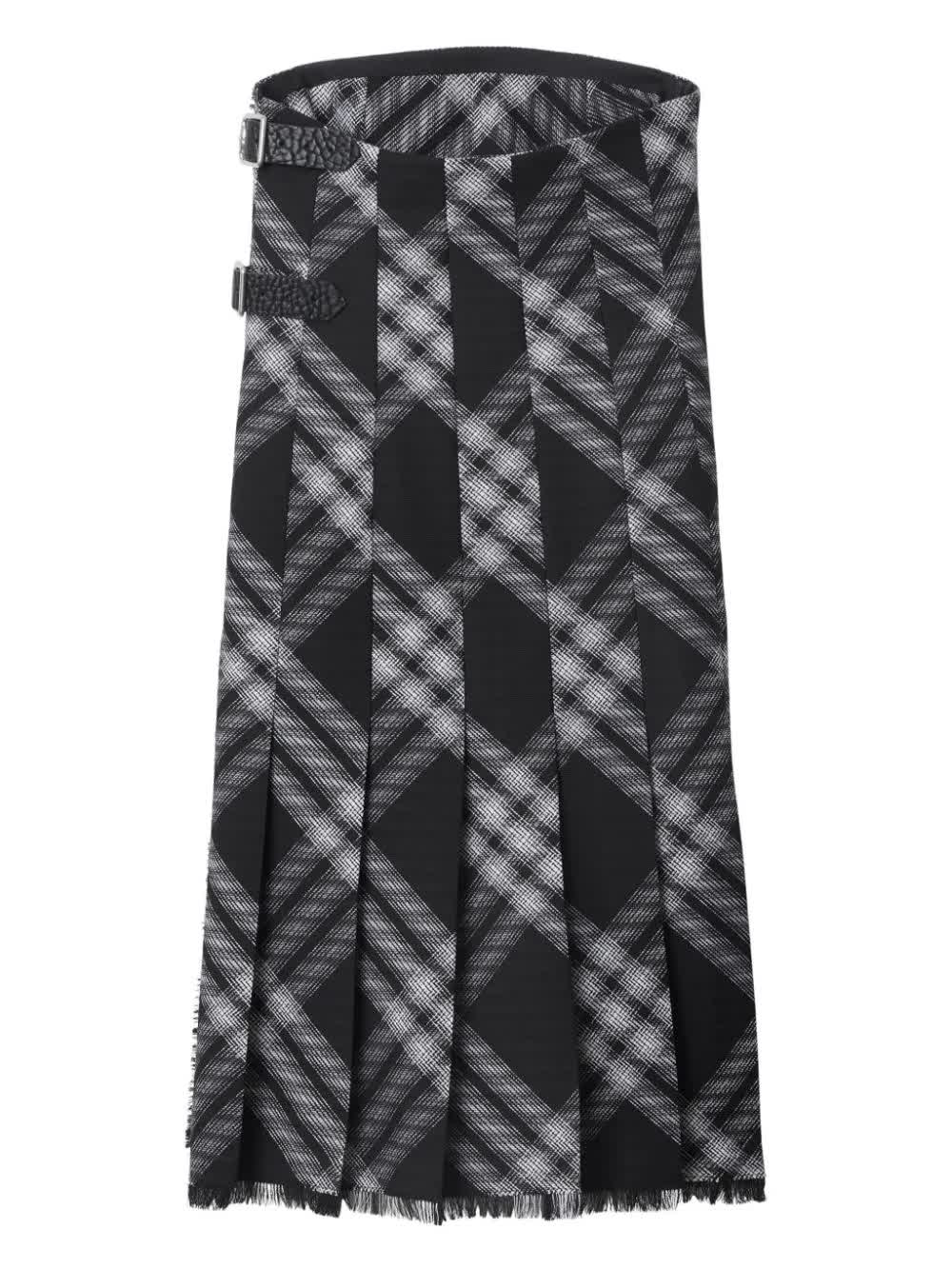Check Woven Wool Kilt Dress - Image 6