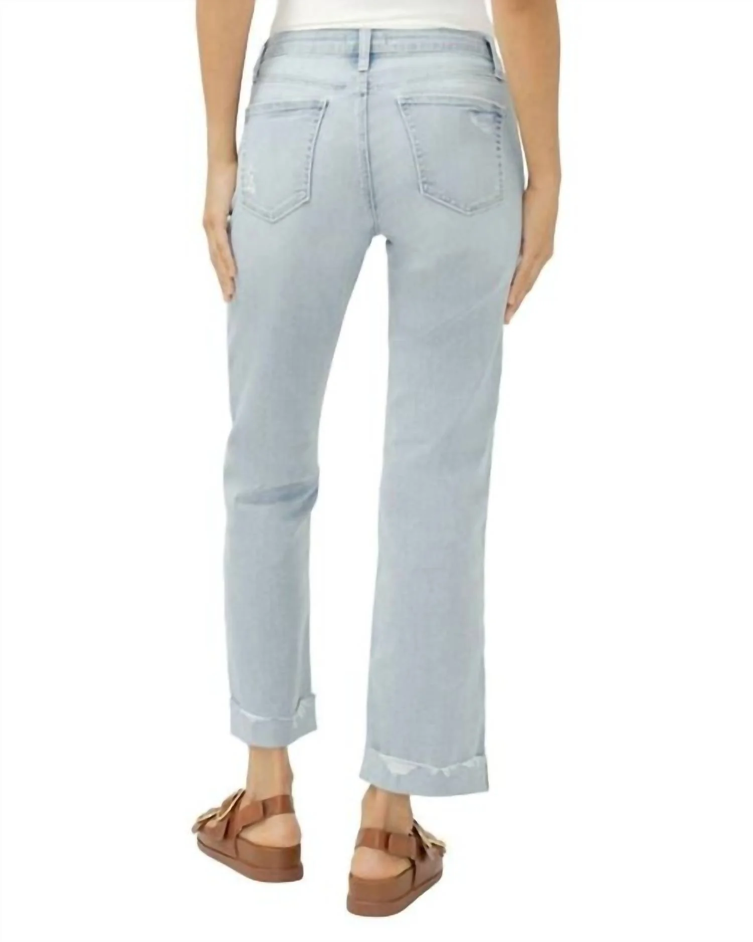 Chelsea Boyfriend Distressed Jean In Light Wash - Image 2