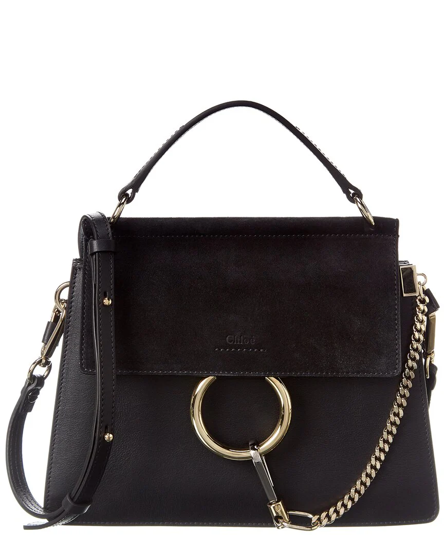 Chloé Faye Small Leather & Suede Shoulder Bag