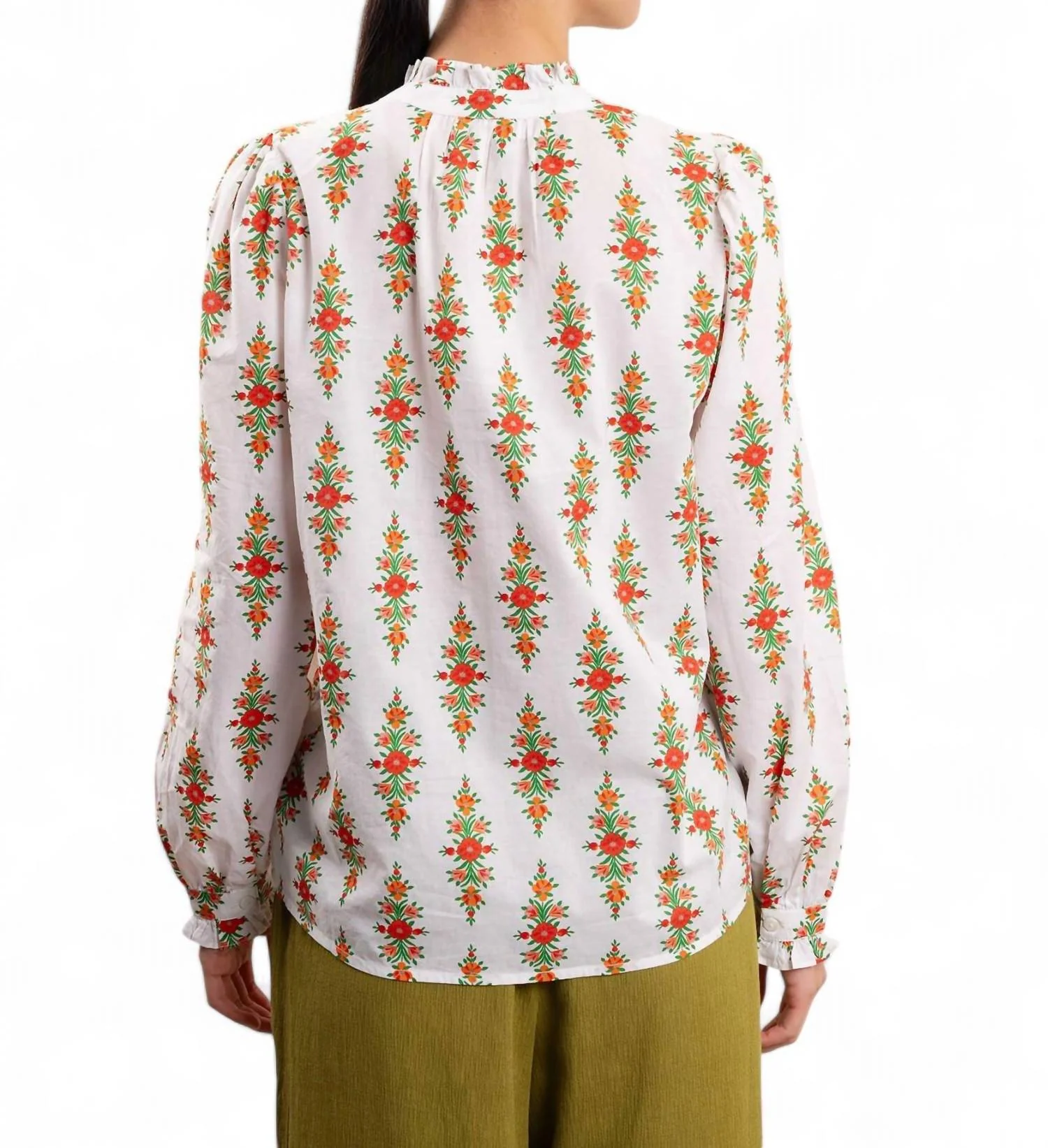 Chrissie Top In Kashmir Trail Coconut - Image 2