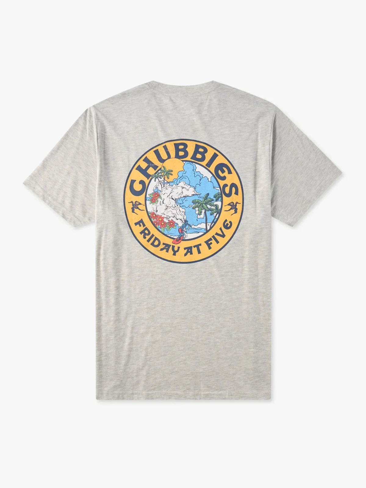 Chubbies Seal of Approval T-Shirt Men Gray Graphic Print Crew Neck DSGL755 - Image 5
