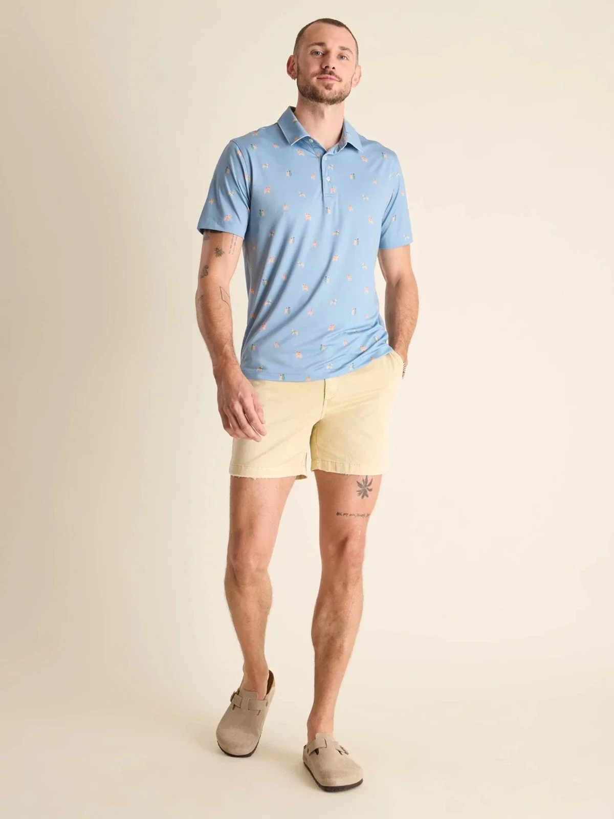 Chubbies The Barkin' Up The Wrong Tree Shirt Men's Blue Performance JDM2426 - Image 3