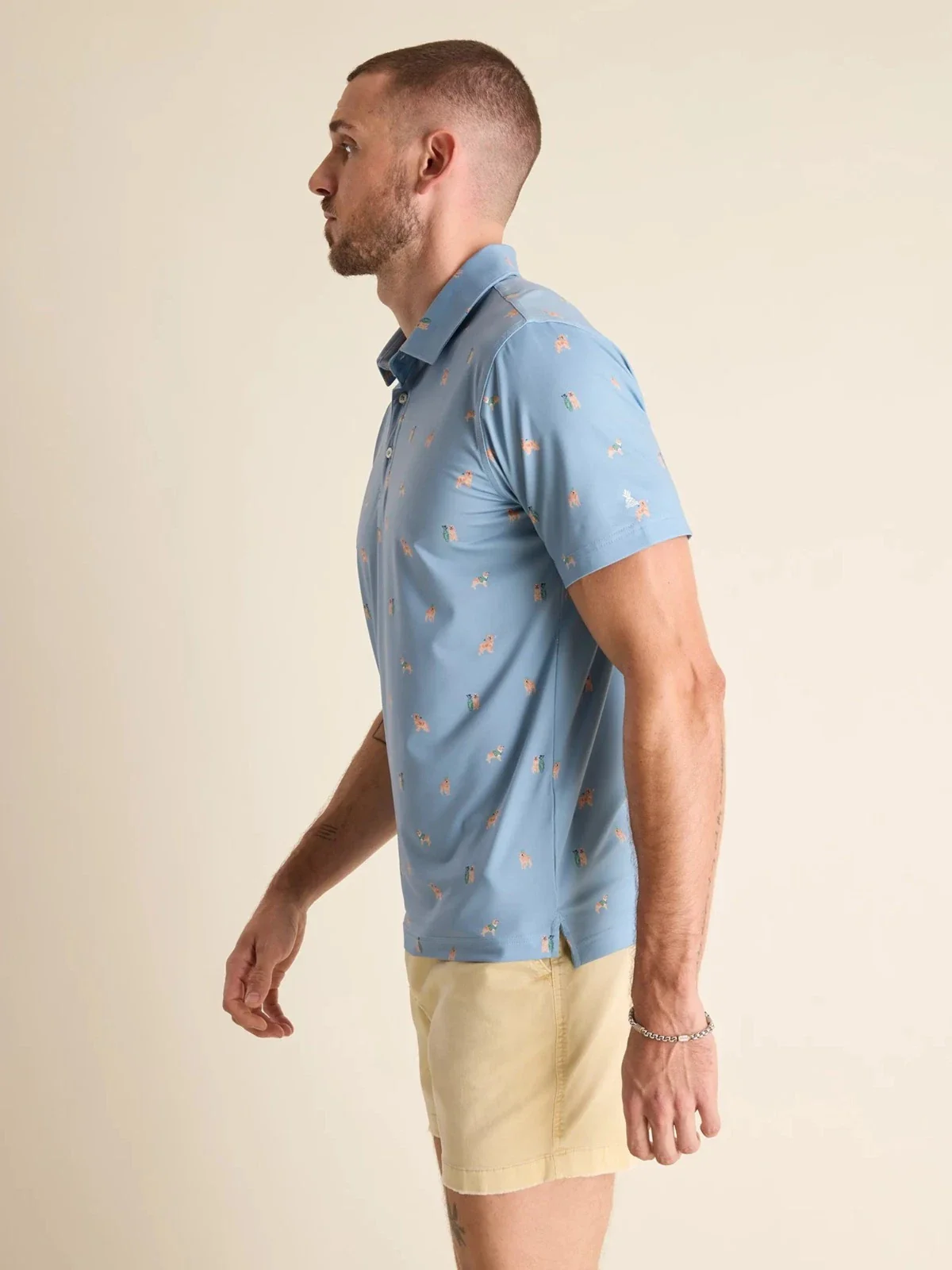 Chubbies The Barkin' Up The Wrong Tree Shirt Men's Blue Performance JDM2426 - Image 4