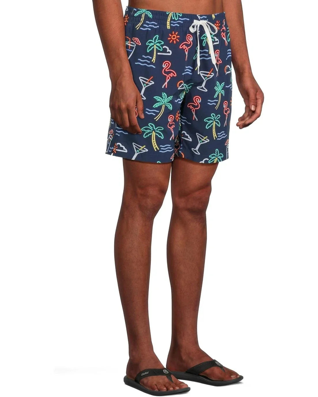 Chubbies The Neon Light Swim Trunk Mens Navy Printed Swimwear DDR2999 - Image 2
