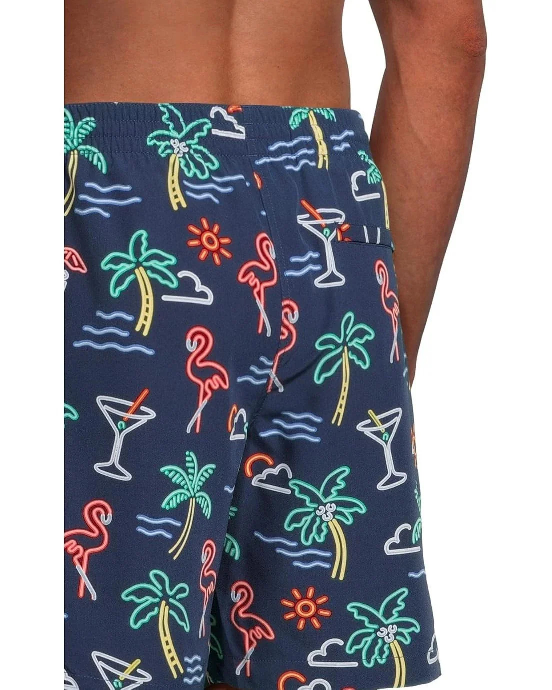 Chubbies The Neon Light Swim Trunk Mens Navy Printed Swimwear DDR2999 - Image 4