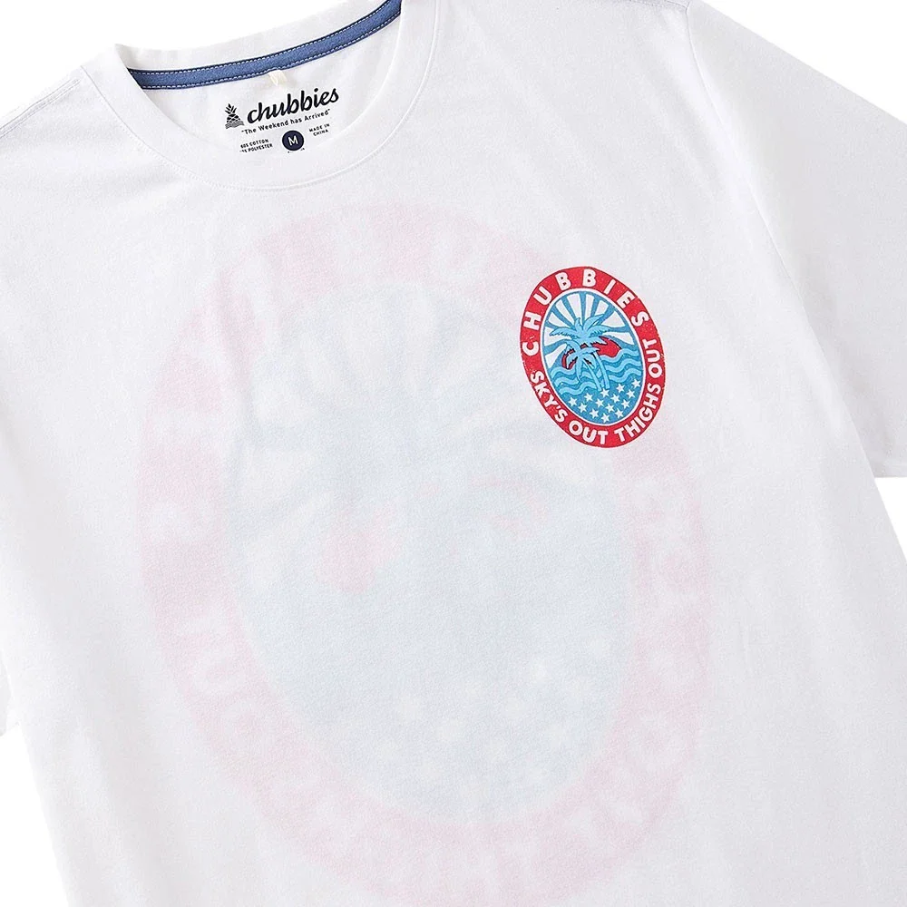 Chubbies The Olympic Hero T-Shirt Men White Graphic Print Short Sleeve DSGL893 - Image 3