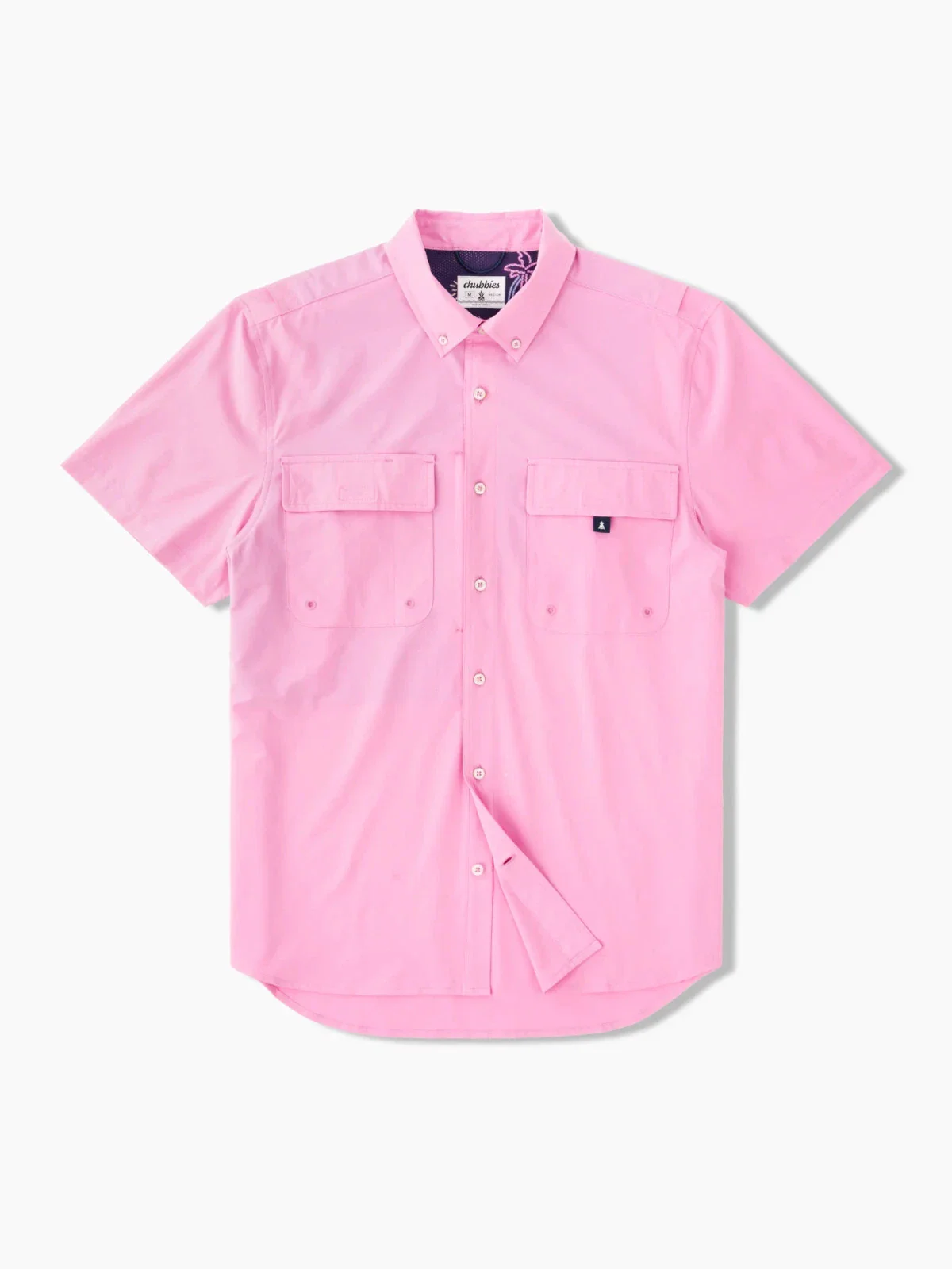 Chubbies The Pink N' Proud Shirt Men's Pink Jersey Button-Down DSGL1213 - Image 4