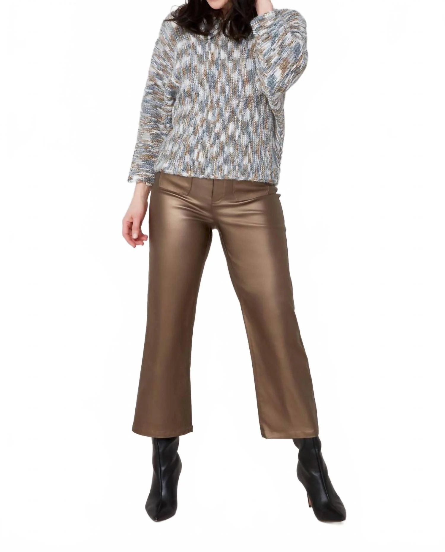 Chunky Knit Sweater In Tan