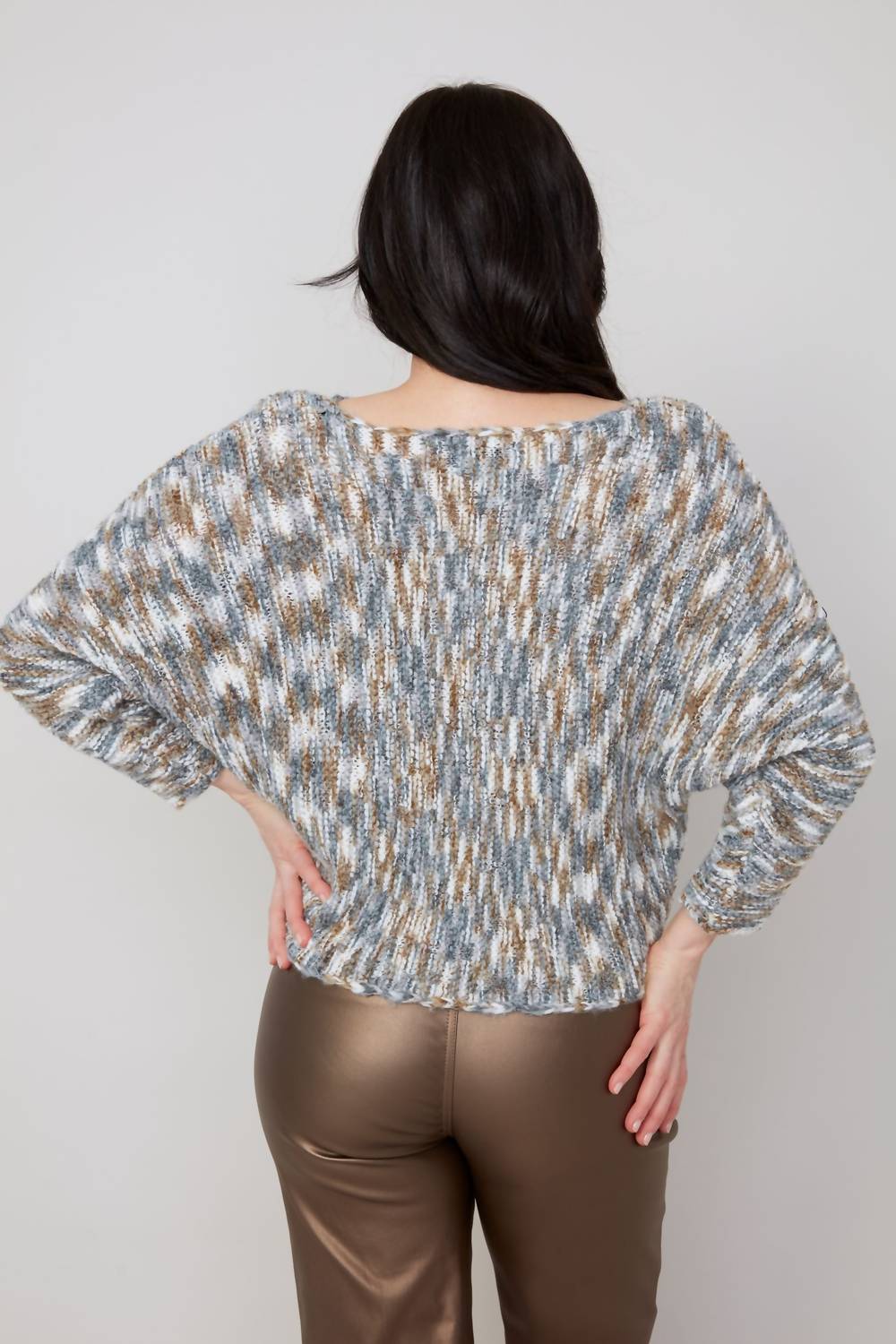 Chunky Knit Sweater In Tan - Image 3