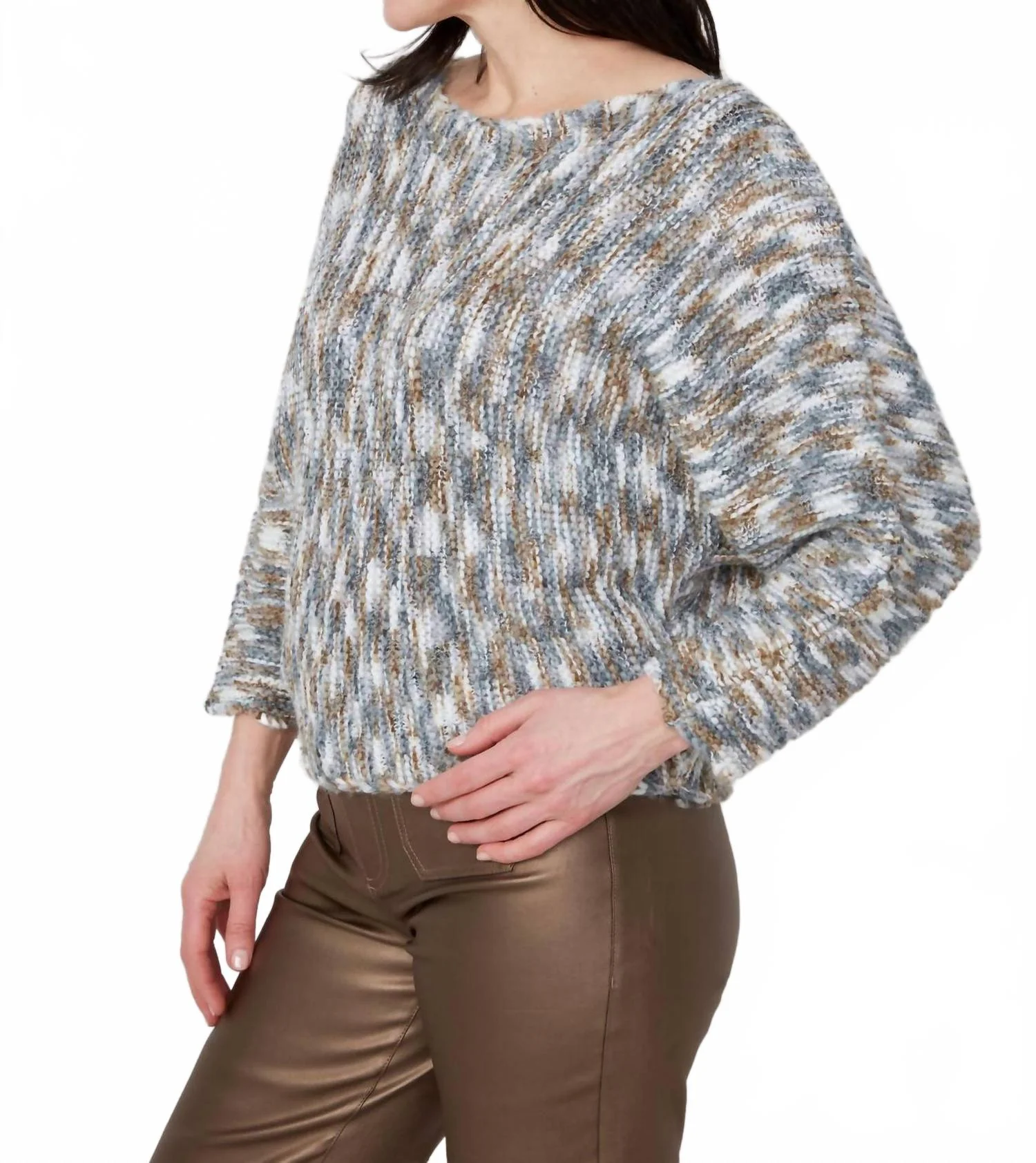 Chunky Knit Sweater In Tan - Image 4